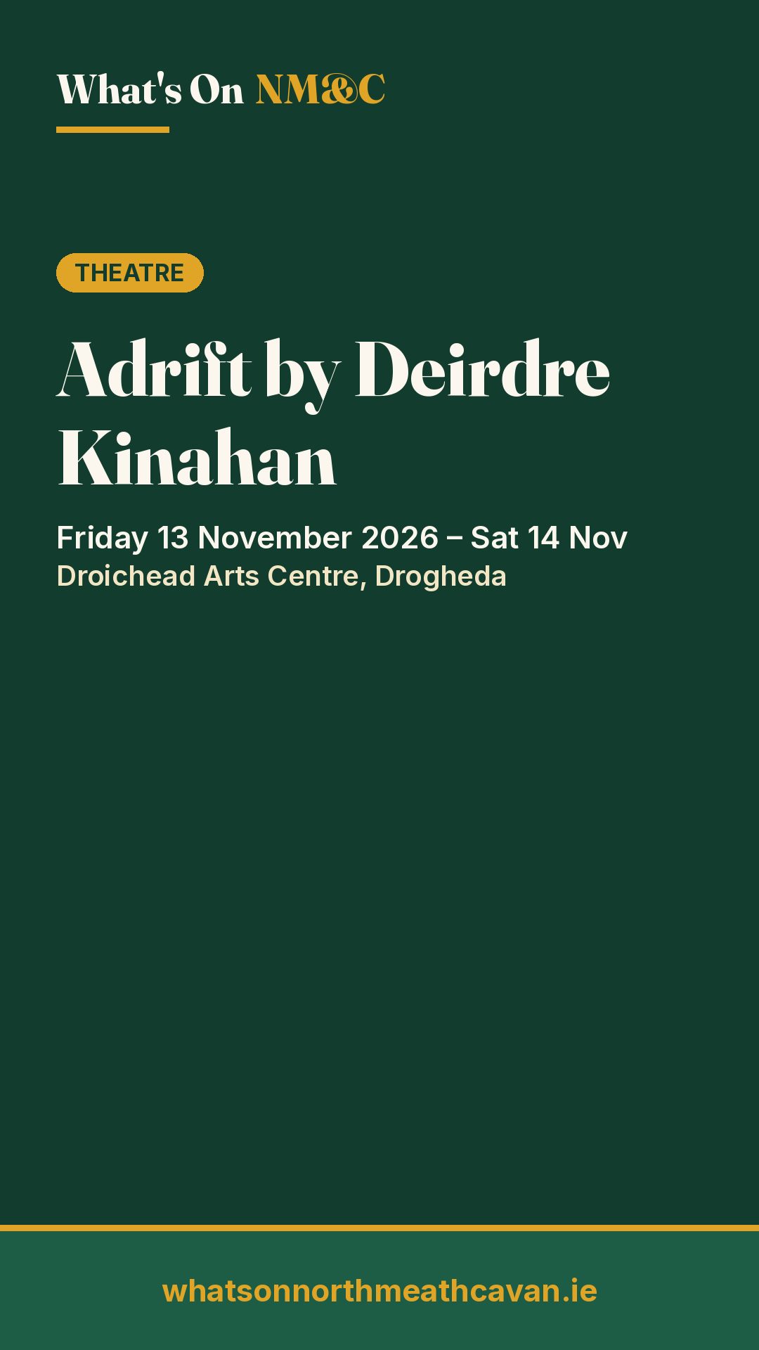 Story image for Adrift by Deirdre Kinahan
