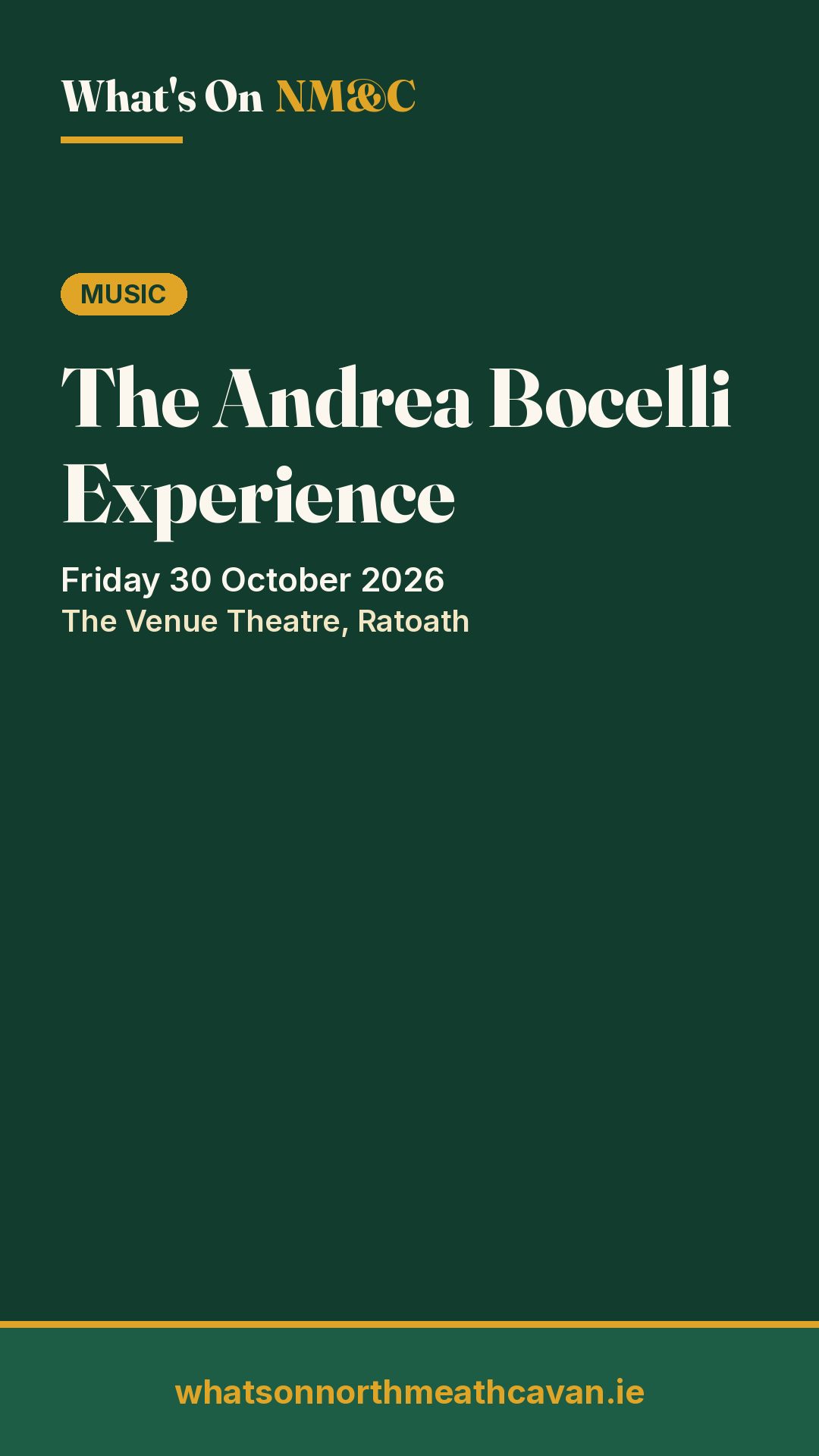 Story image for The Andrea Bocelli Experience