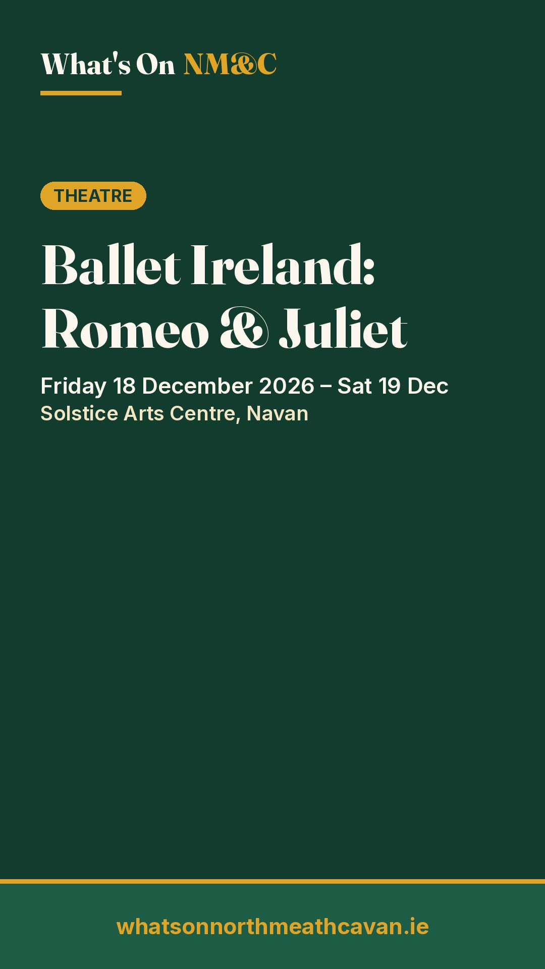 Story image for Ballet Ireland: Romeo & Juliet