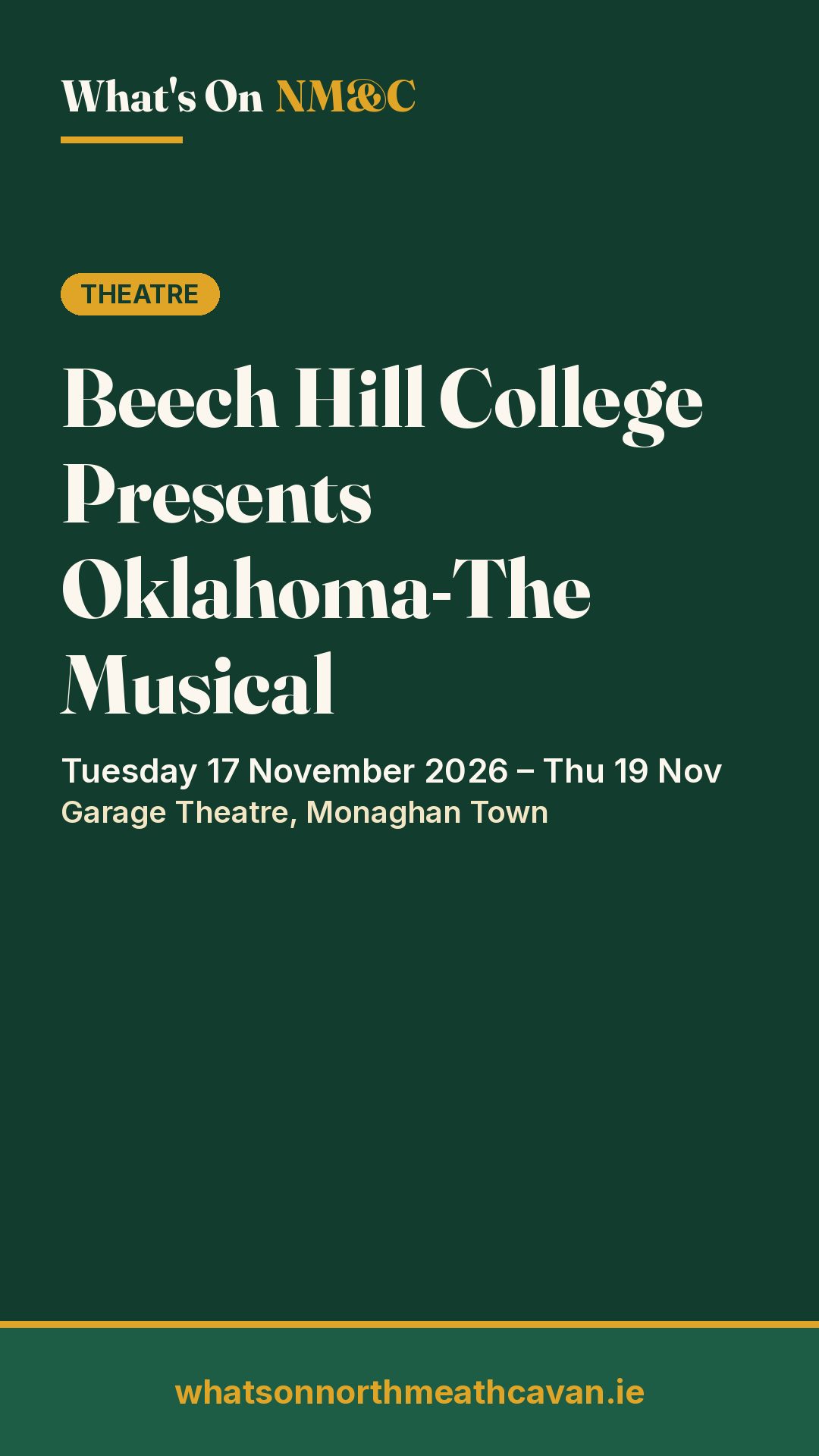 Story image for Beech Hill College Presents Oklahoma-The Musical