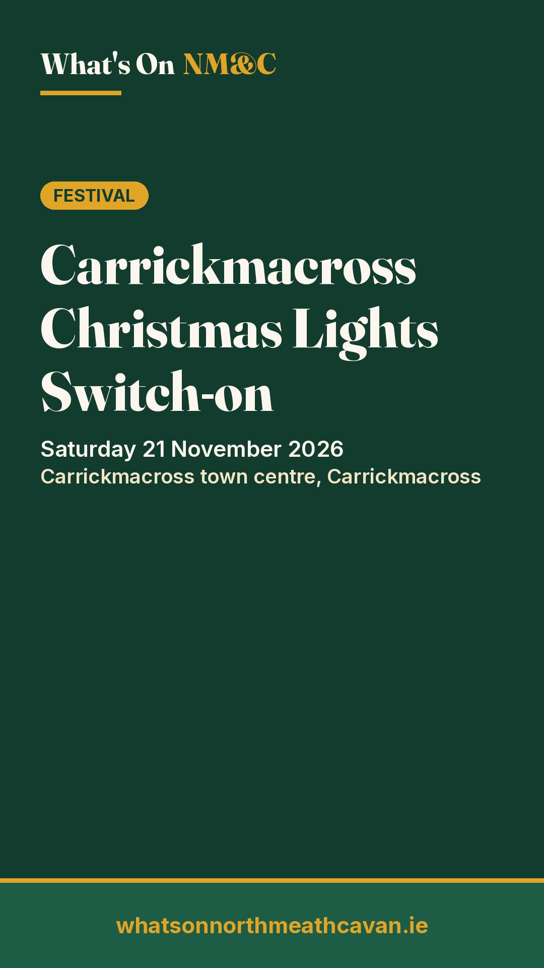 Story image for Carrickmacross Christmas Lights Switch-on