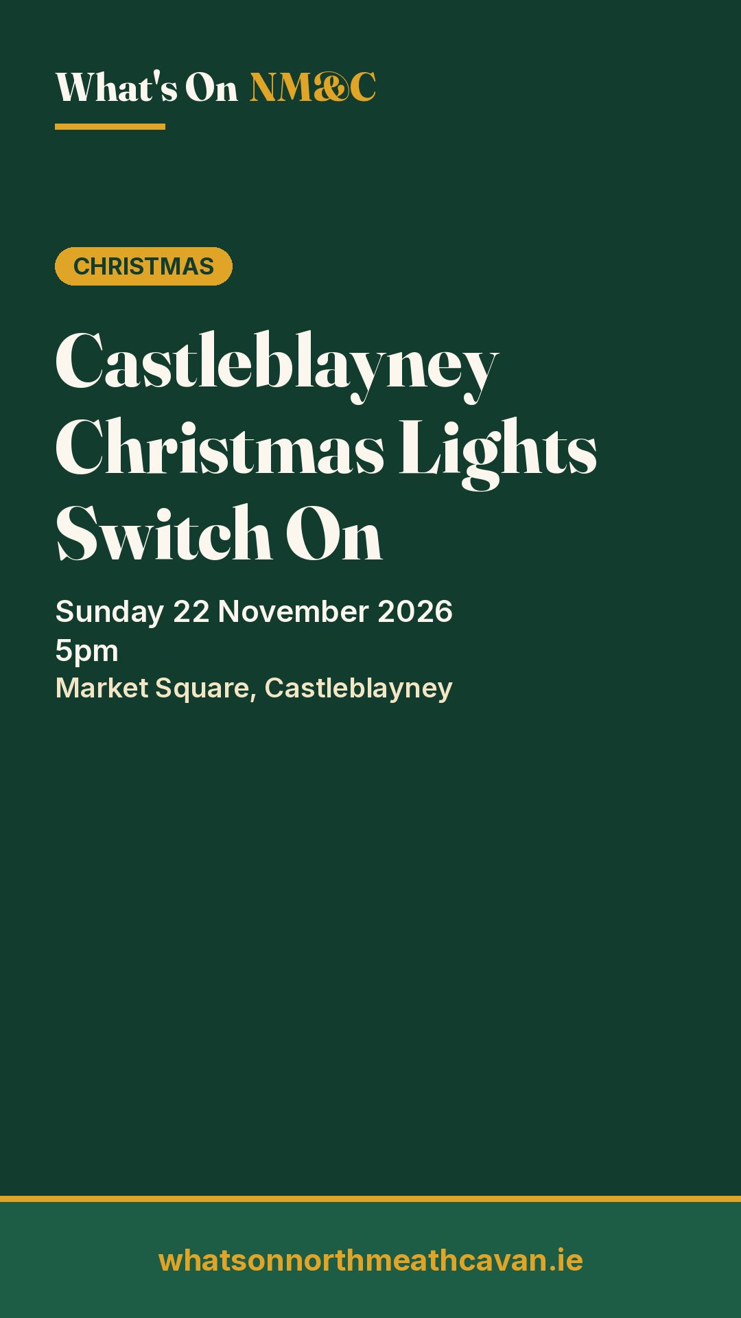Story image for Castleblayney Christmas Lights Switch On