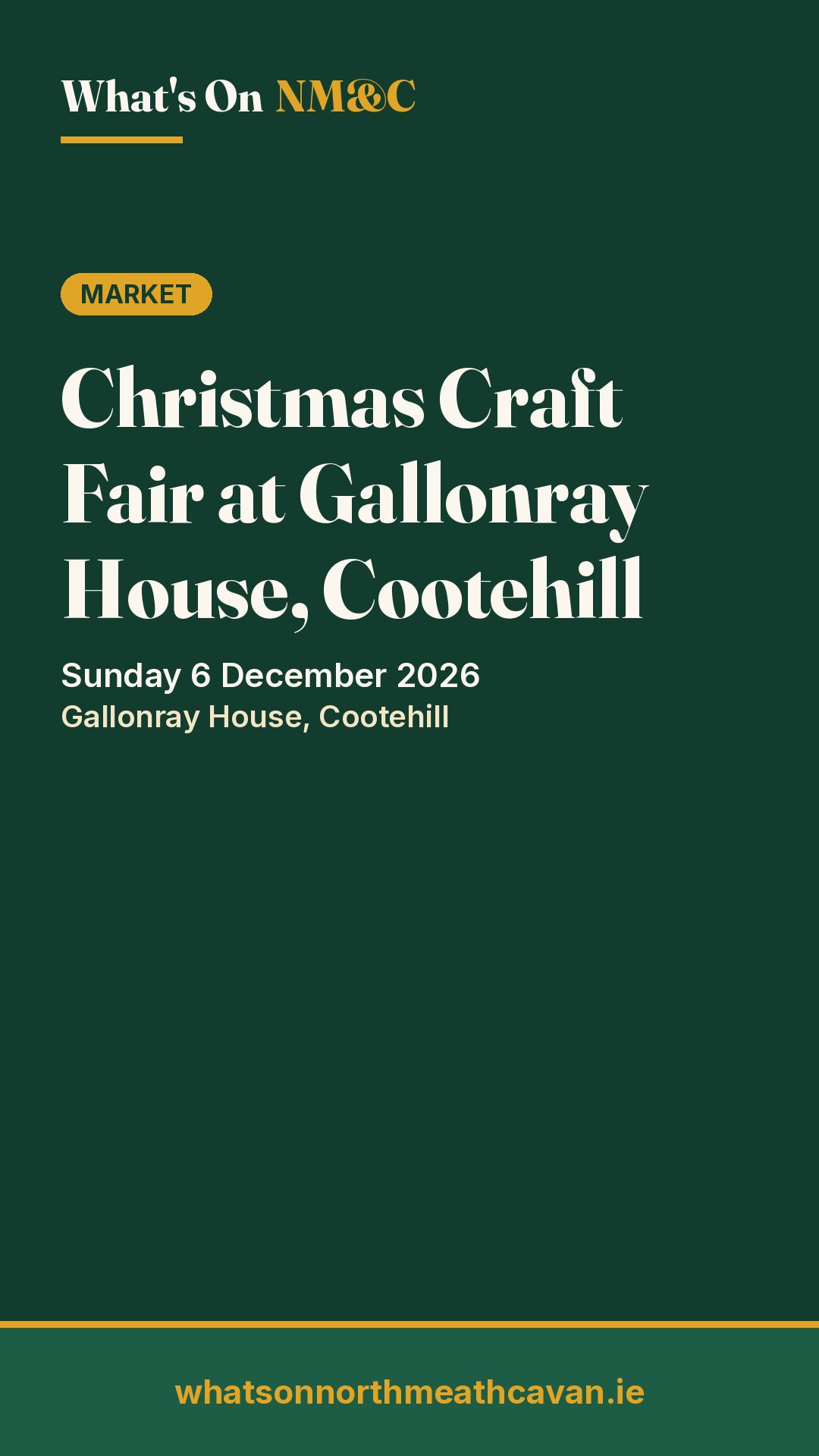 Story image for Christmas Craft Fair at Gallonray House, Cootehill