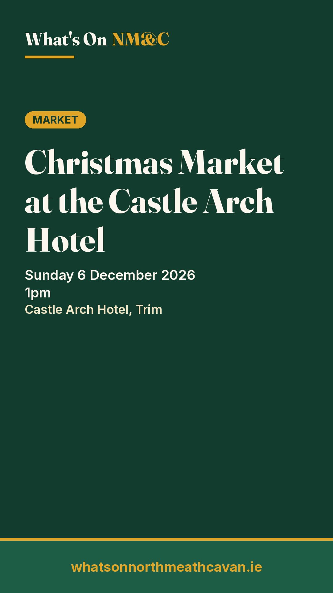 Story image for Christmas Market at the Castle Arch Hotel