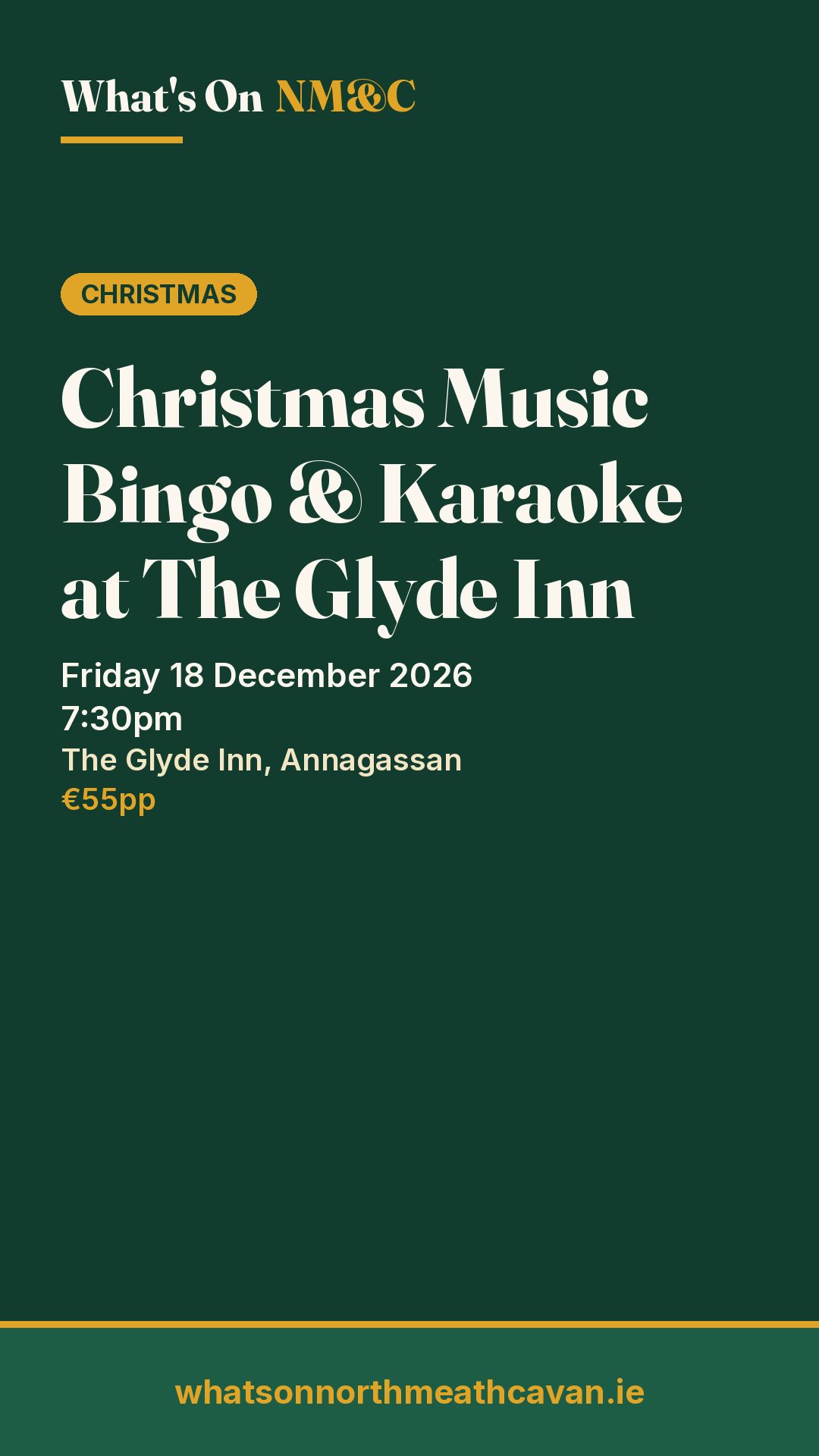 Story image for Christmas Music Bingo & Karaoke at The Glyde Inn