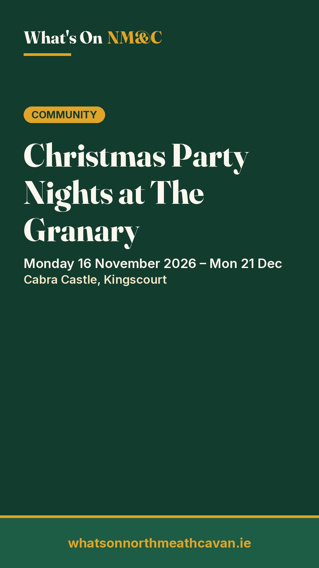 Story image for Christmas Party Nights at The Granary