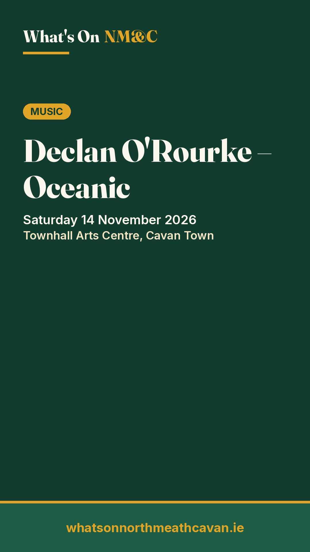 Story image for Declan O'Rourke – Oceanic
