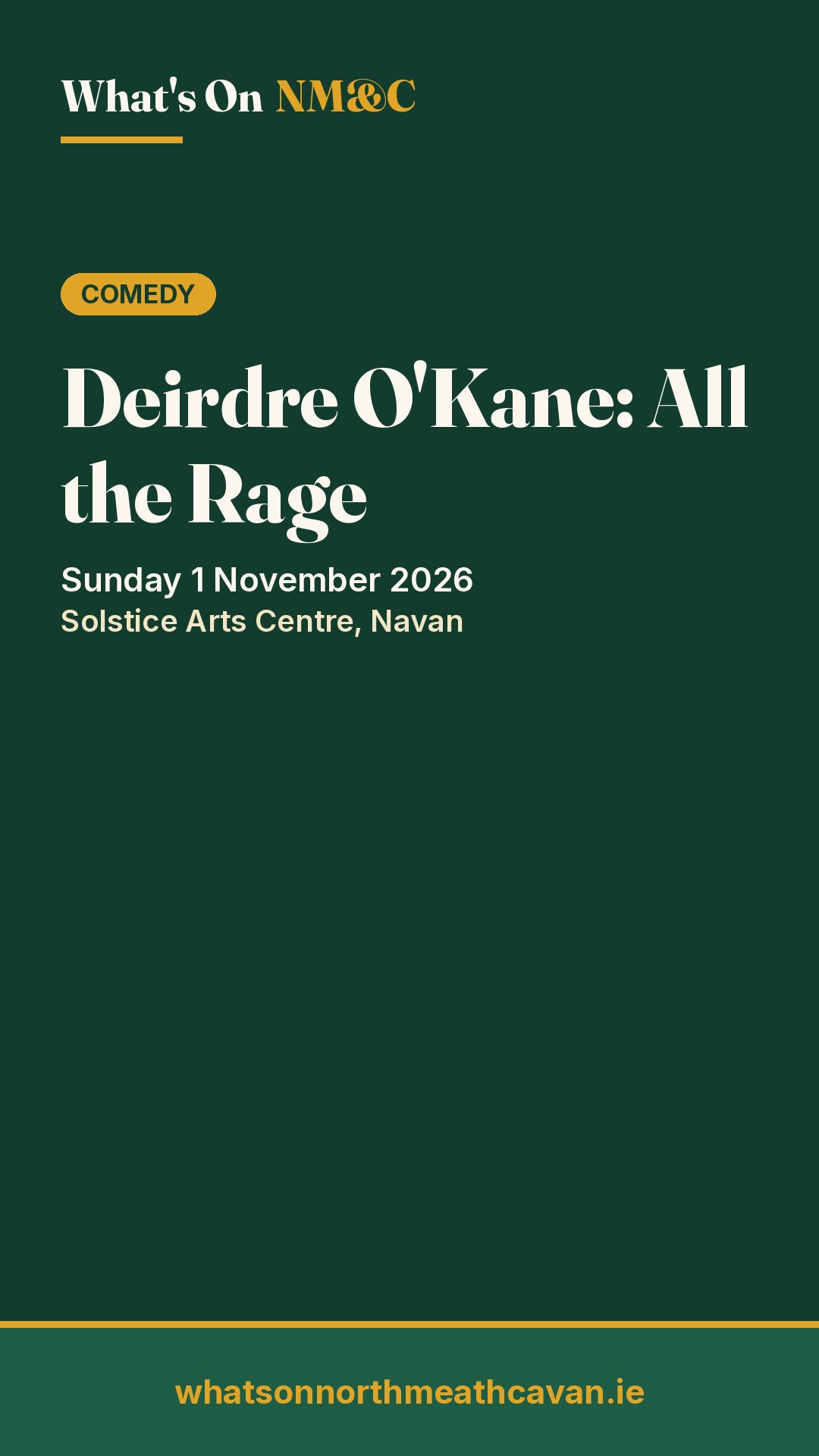 Story image for Deirdre O'Kane: All the Rage