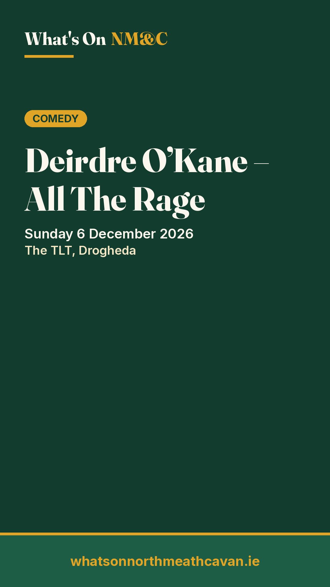 Story image for Deirdre O’Kane – All The Rage