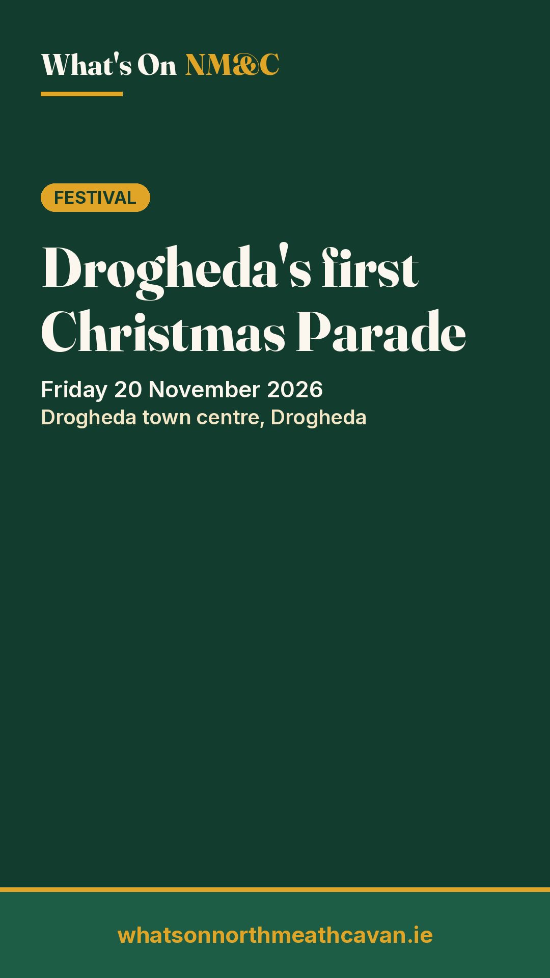 Story image for Drogheda's first Christmas Parade
