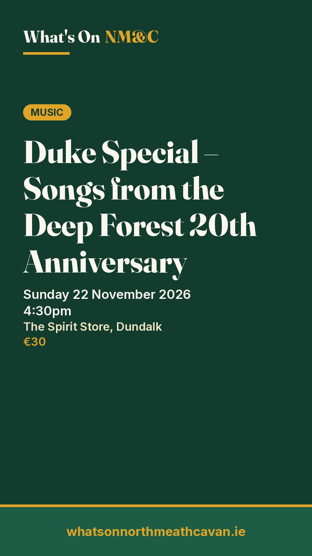 Story image for Duke Special – Songs from the Deep Forest 20th Anniversary