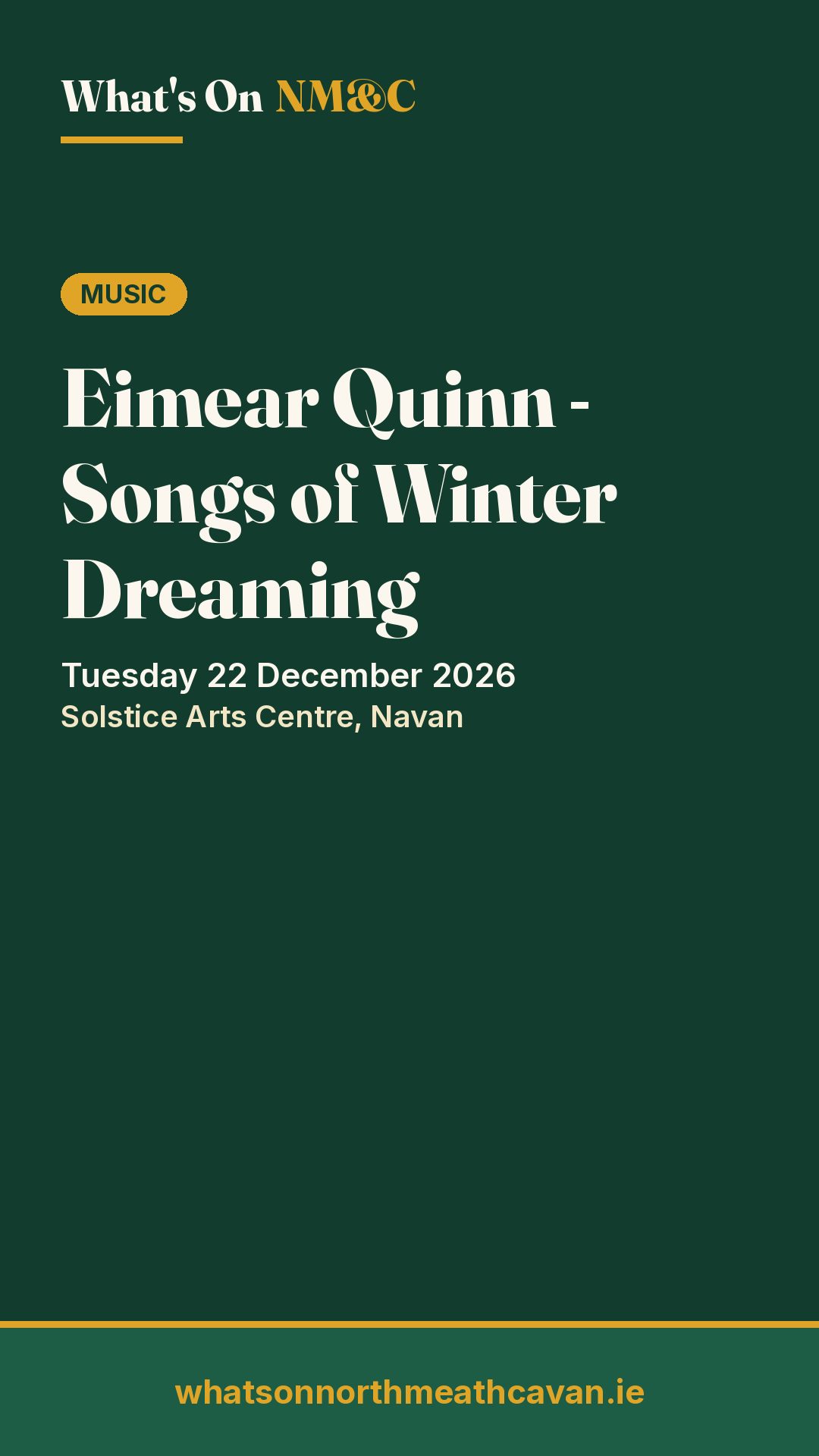 Story image for Eimear Quinn - Songs of Winter Dreaming