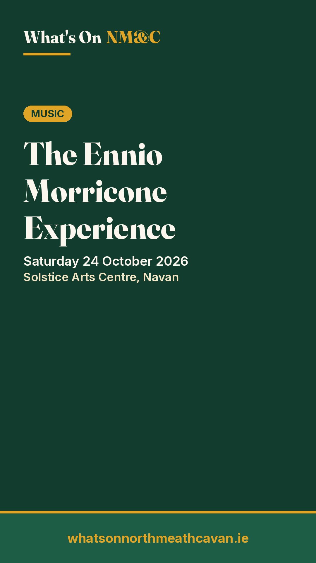 Story image for The Ennio Morricone Experience