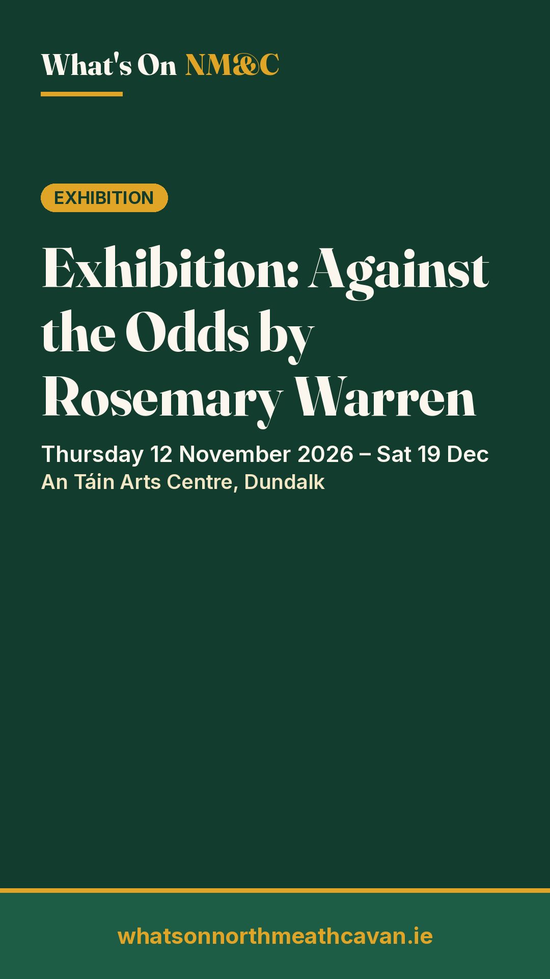 Story image for Exhibition: Against the Odds by Rosemary Warren