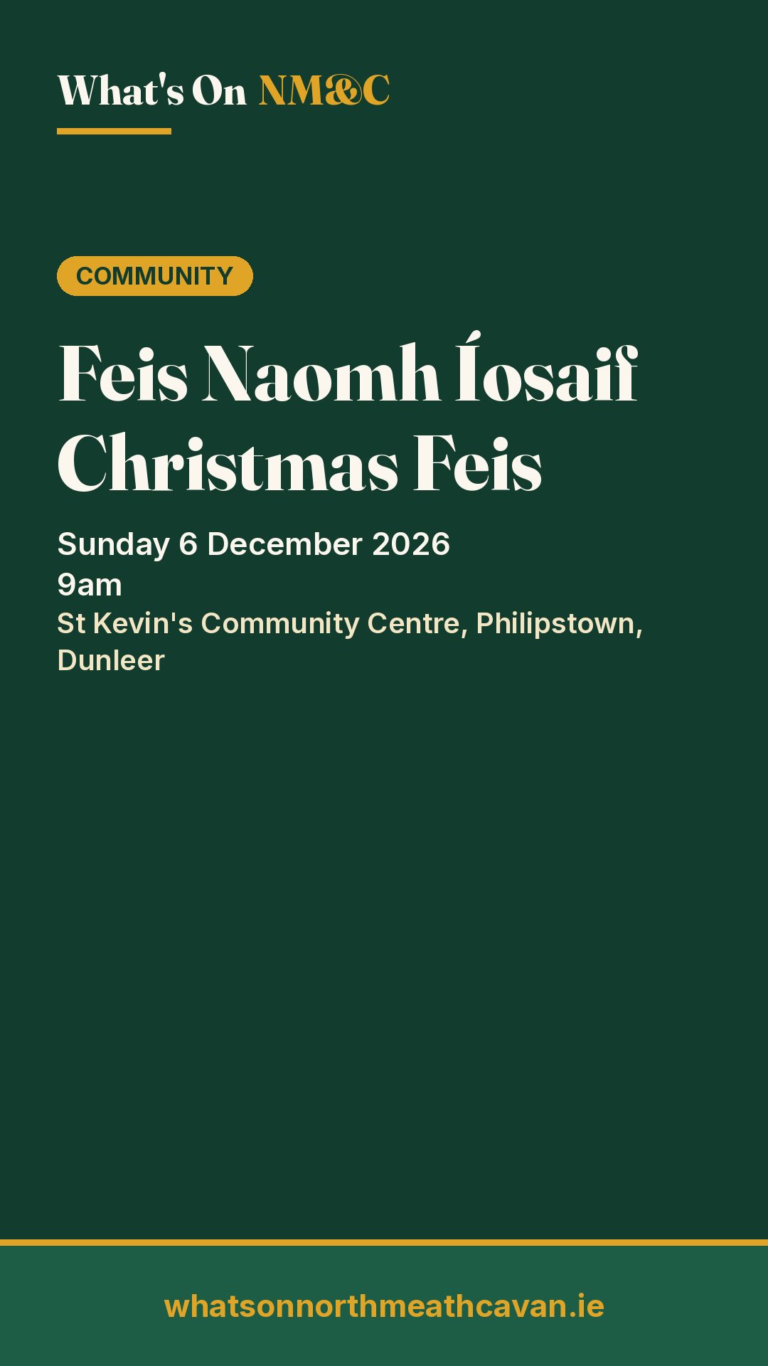 Story image for Feis Naomh Íosaif Christmas Feis