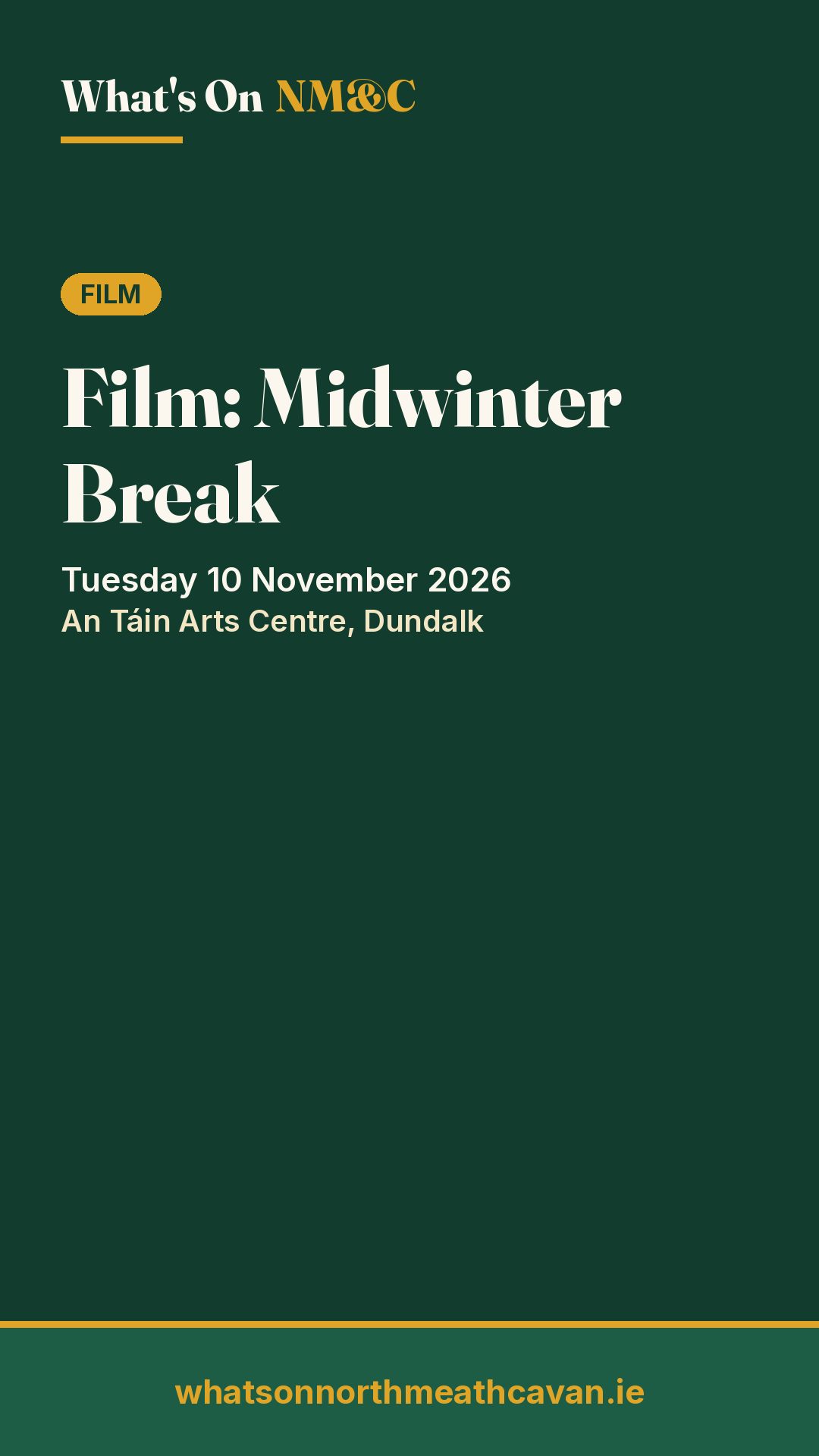Story image for Film: Midwinter Break