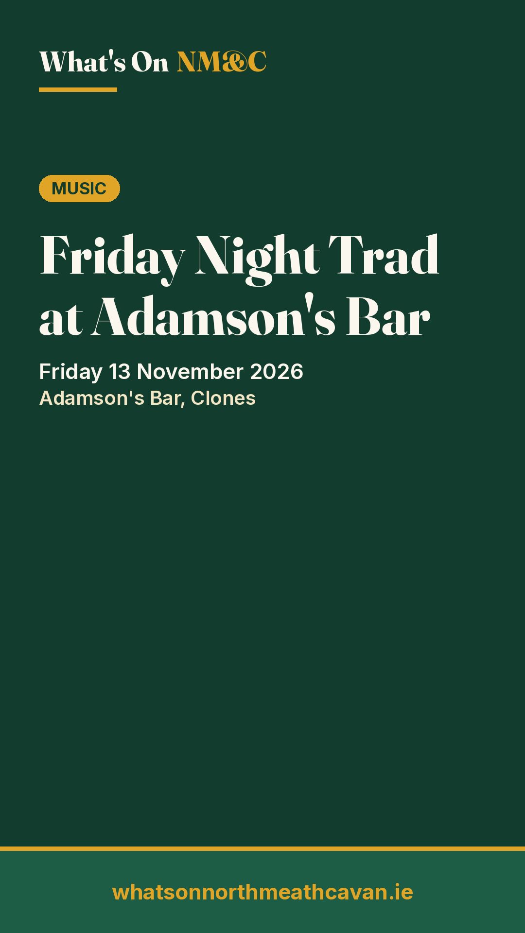Story image for Friday Night Trad at Adamson's Bar