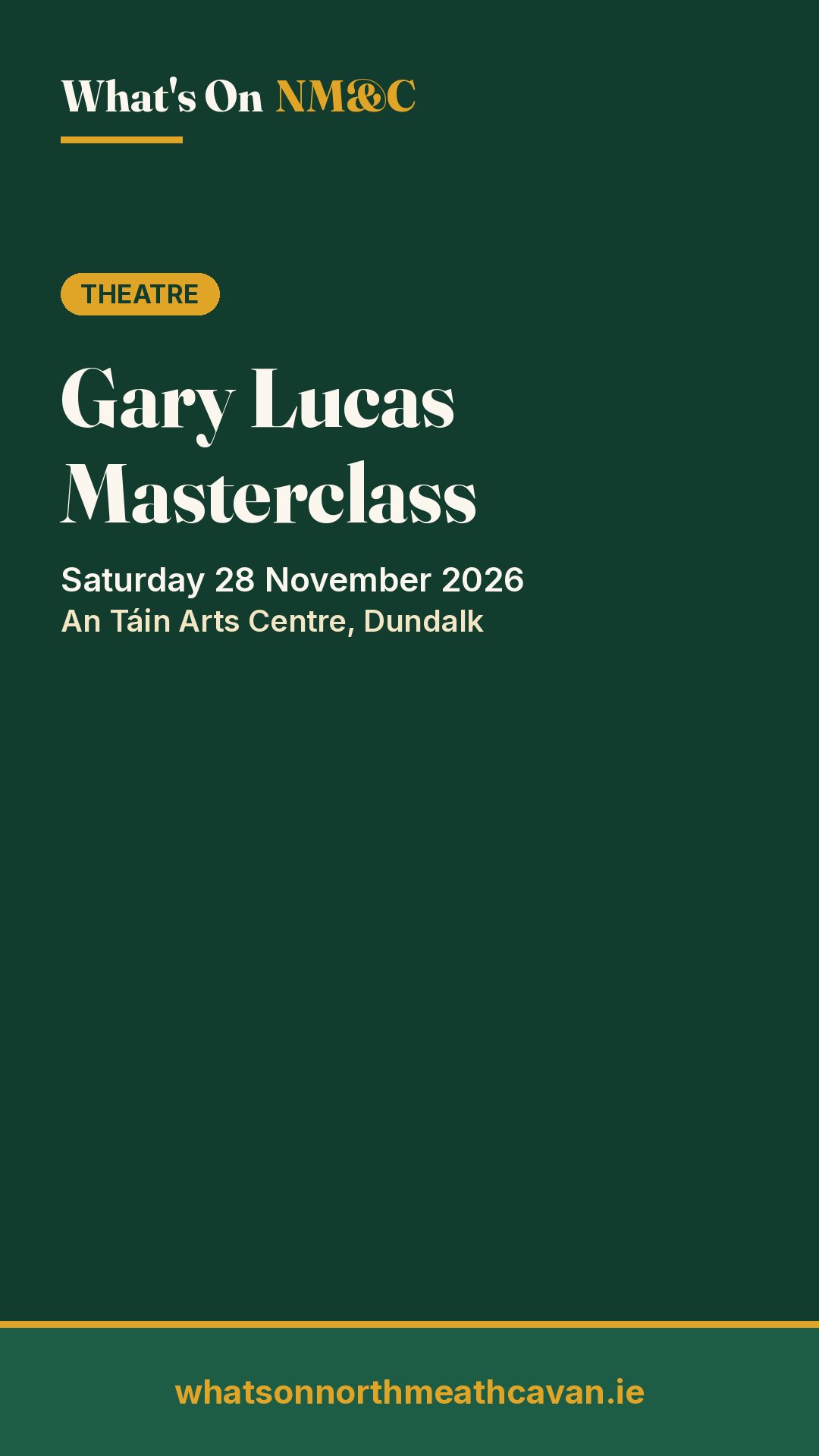 Story image for Gary Lucas Masterclass