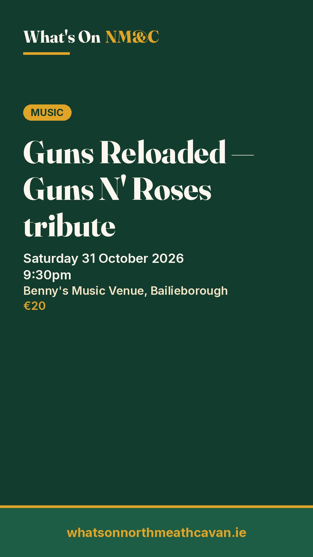 Story image for Guns Reloaded — Guns N' Roses tribute