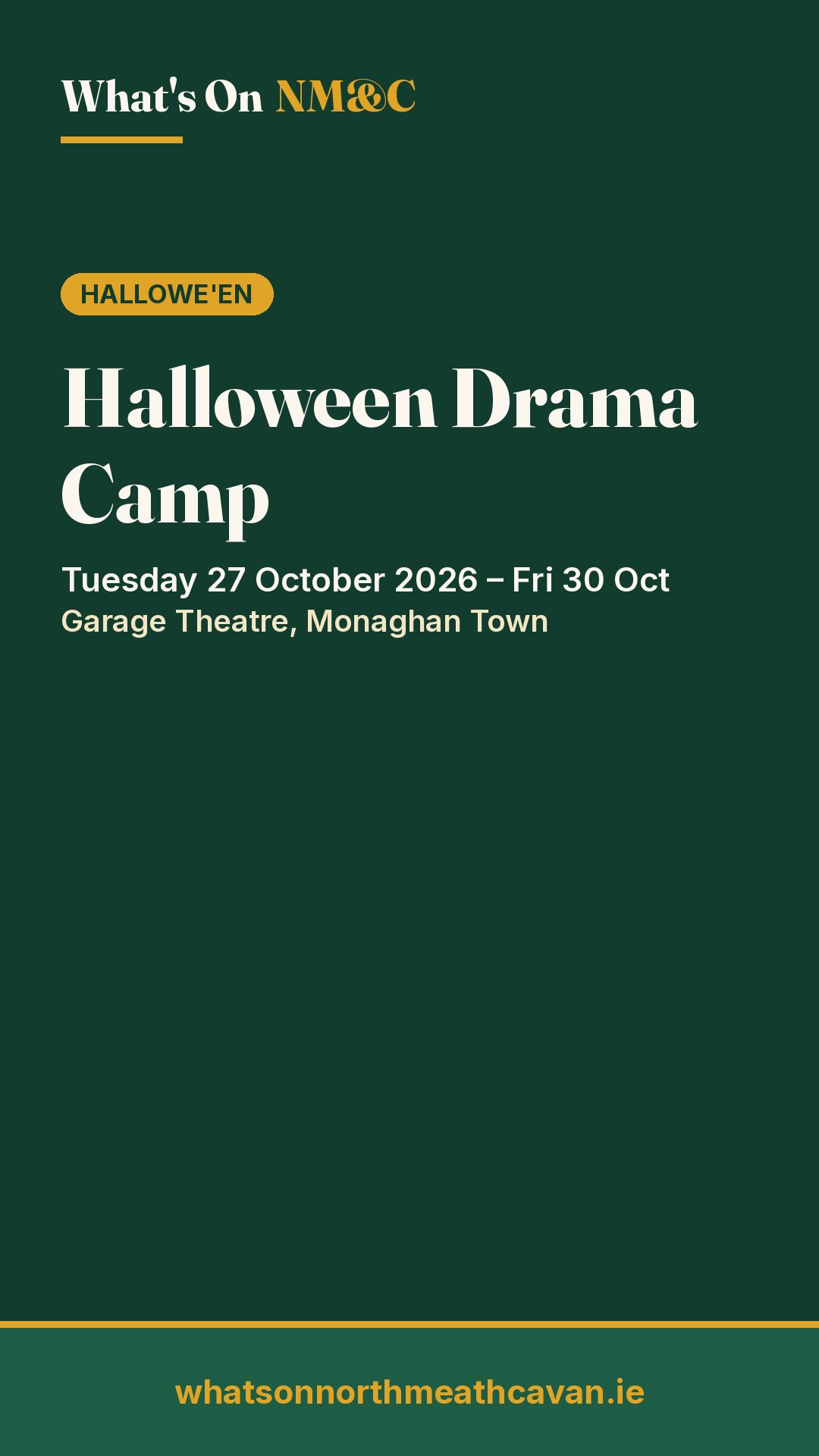 Story image for Halloween Drama Camp