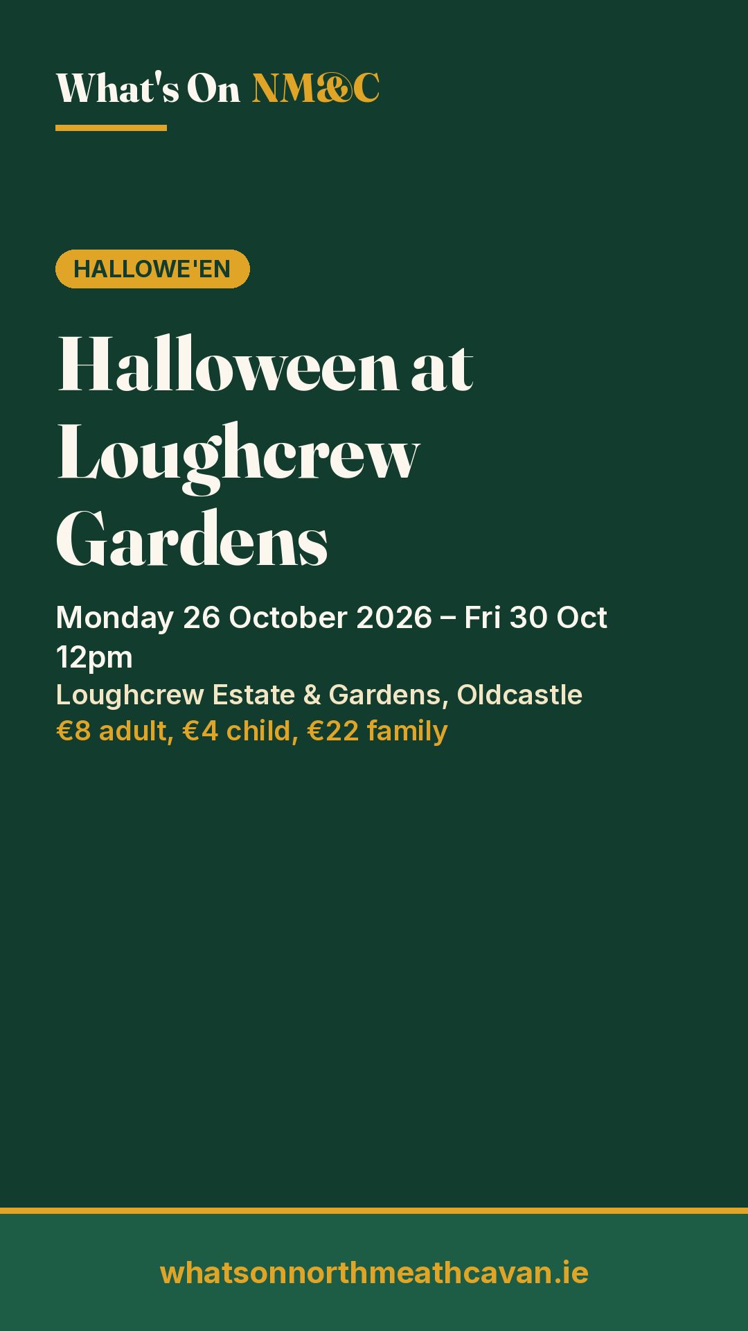 Story image for Halloween at Loughcrew Gardens