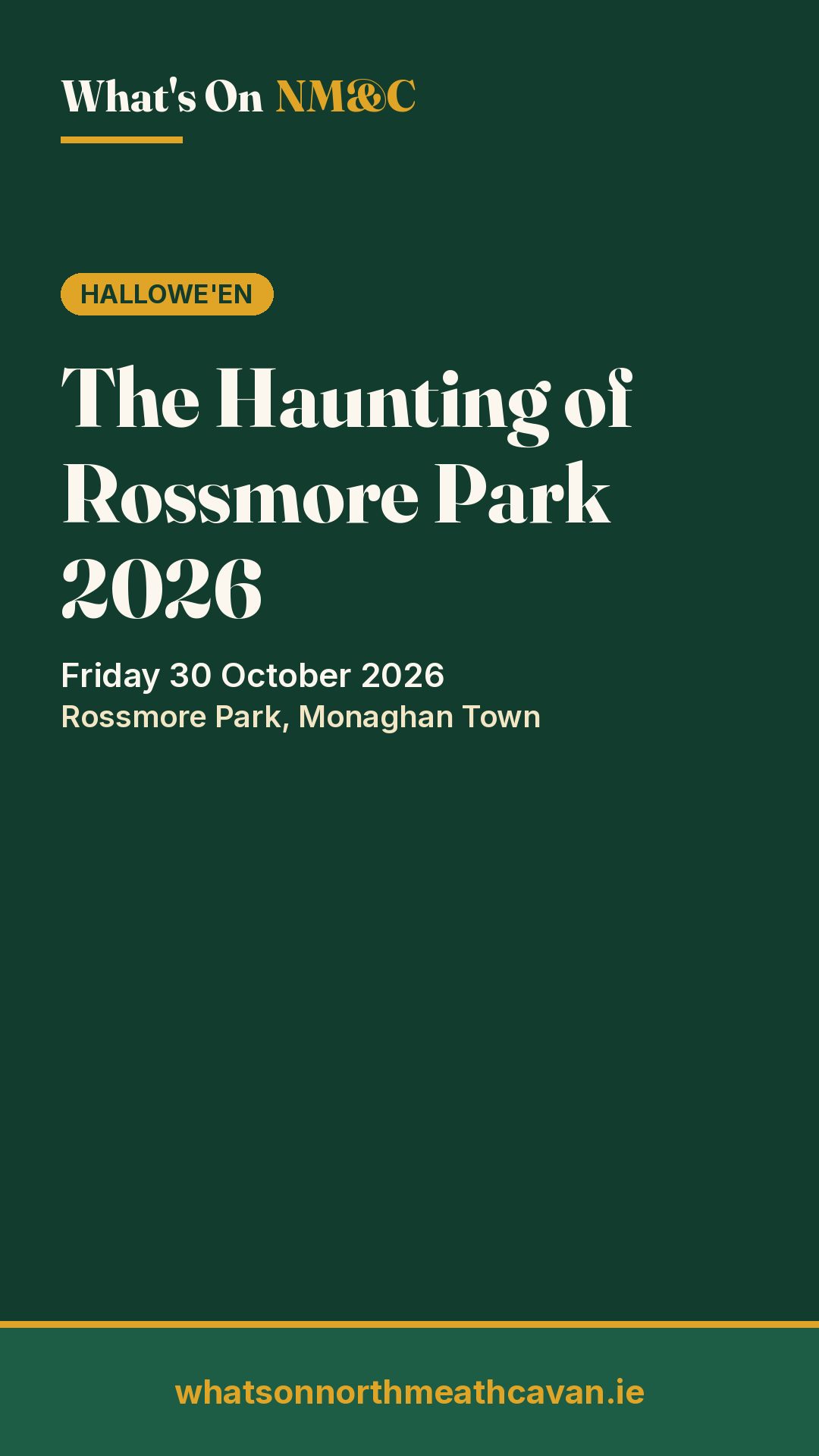 Story image for The Haunting of Rossmore Park 2026