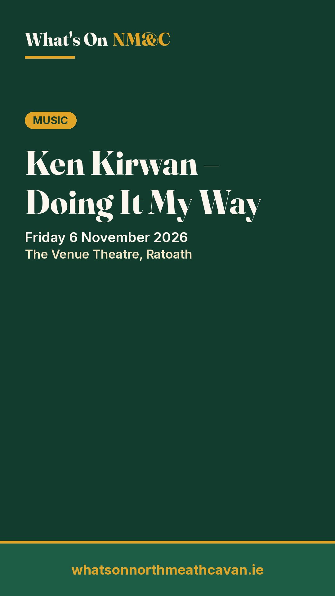 Story image for Ken Kirwan – Doing It My Way