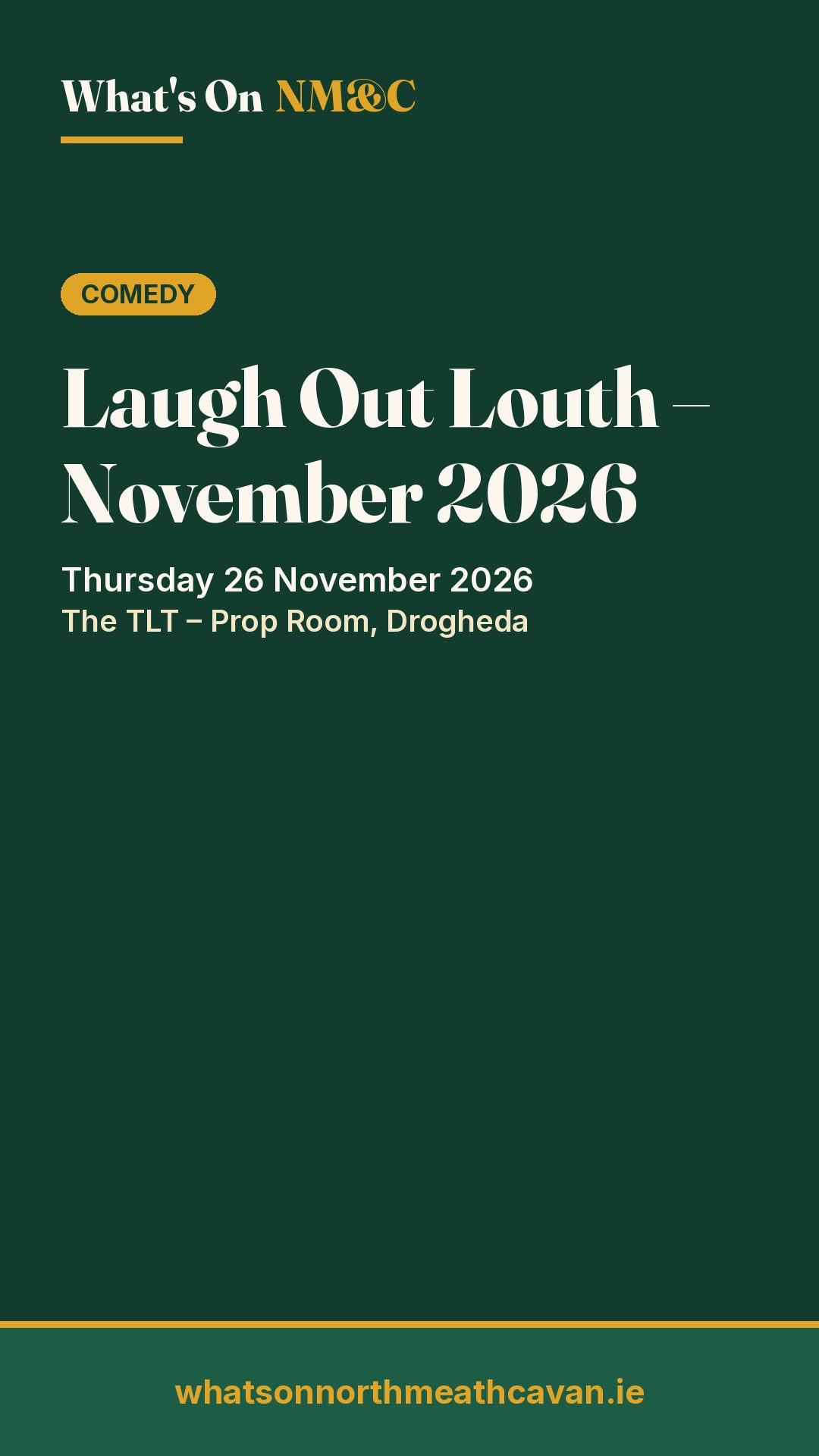 Story image for Laugh Out Louth – November 2026