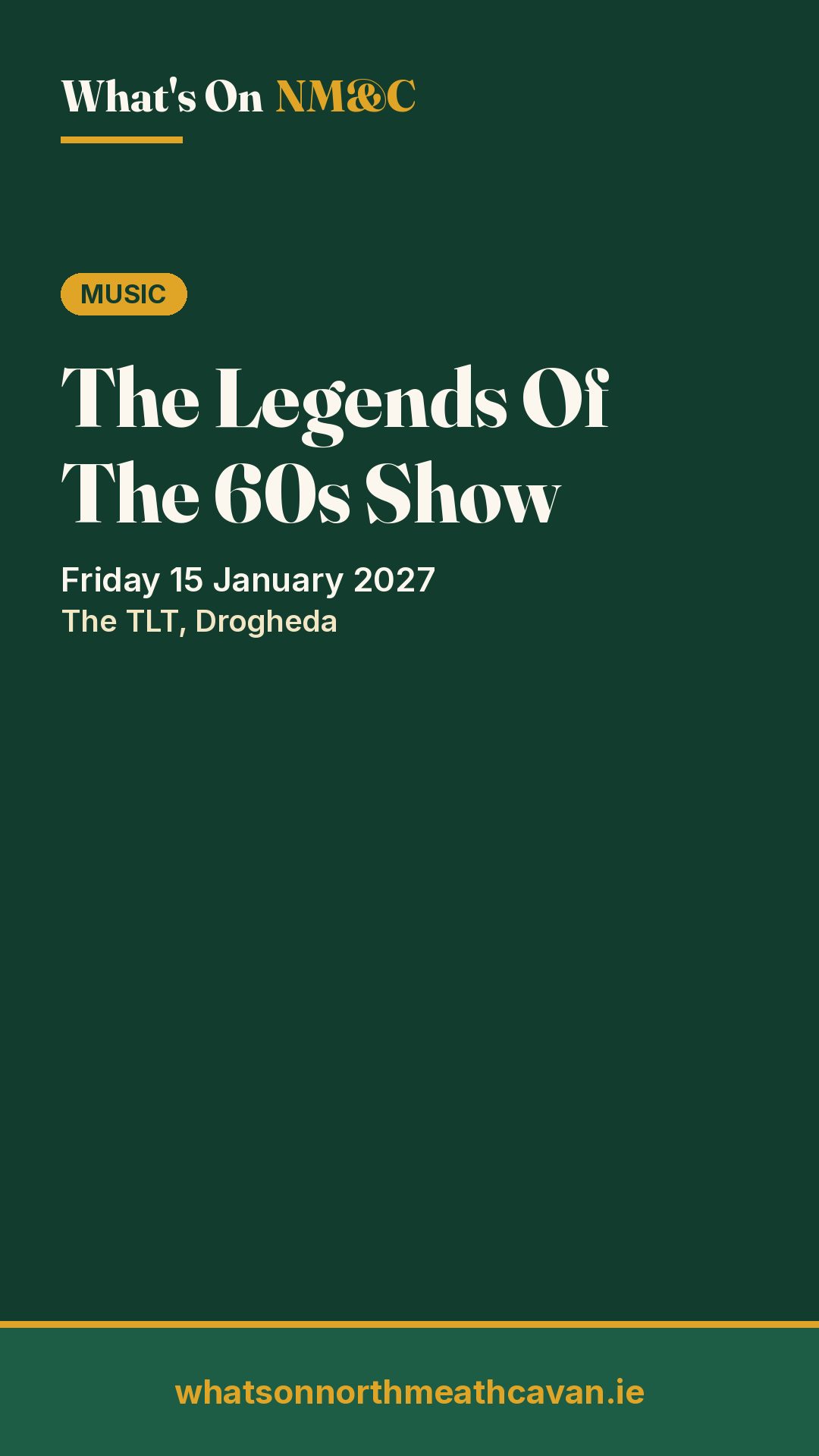 Story image for The Legends Of The 60s Show