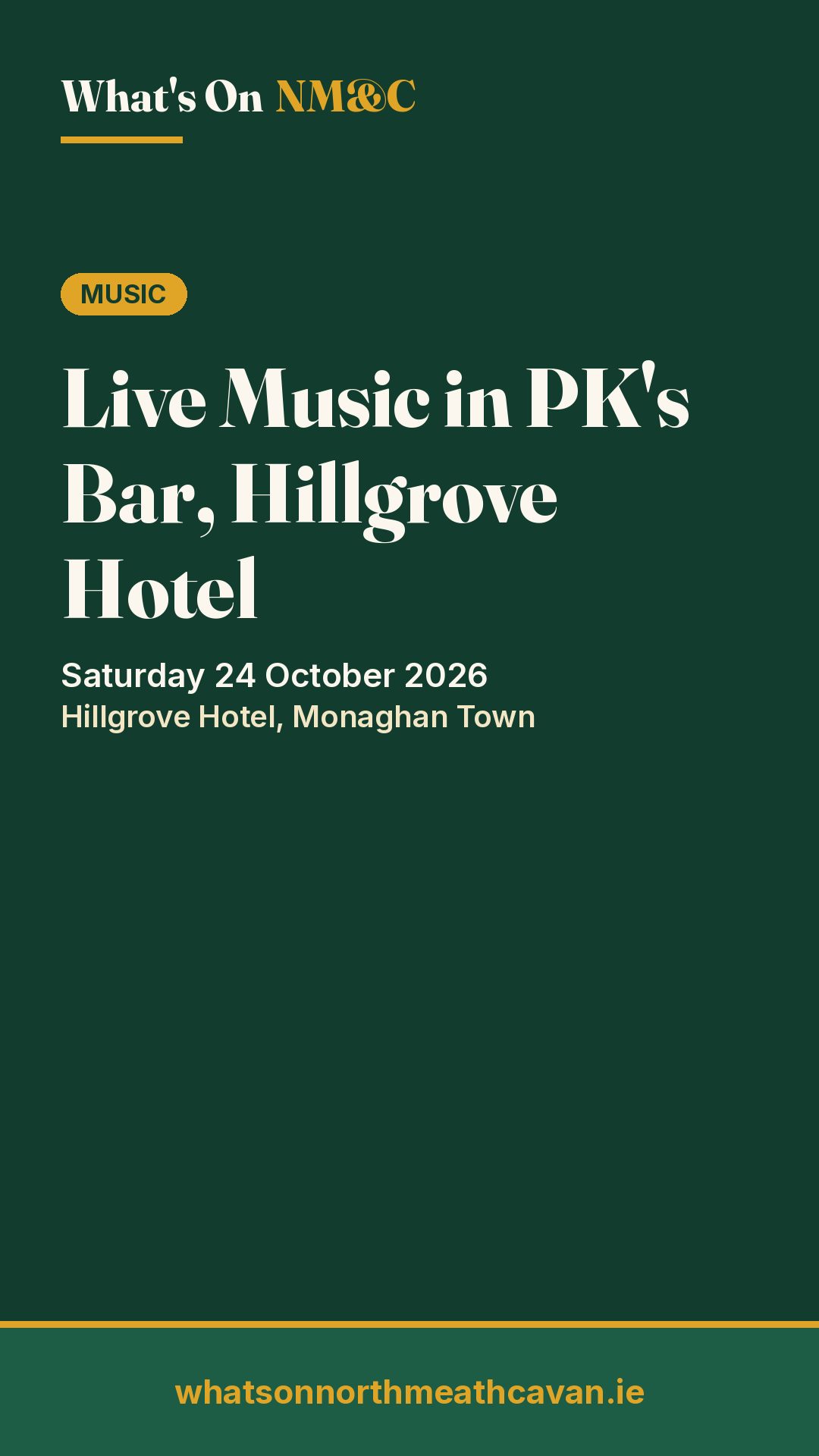 Story image for Live Music in PK's Bar, Hillgrove Hotel