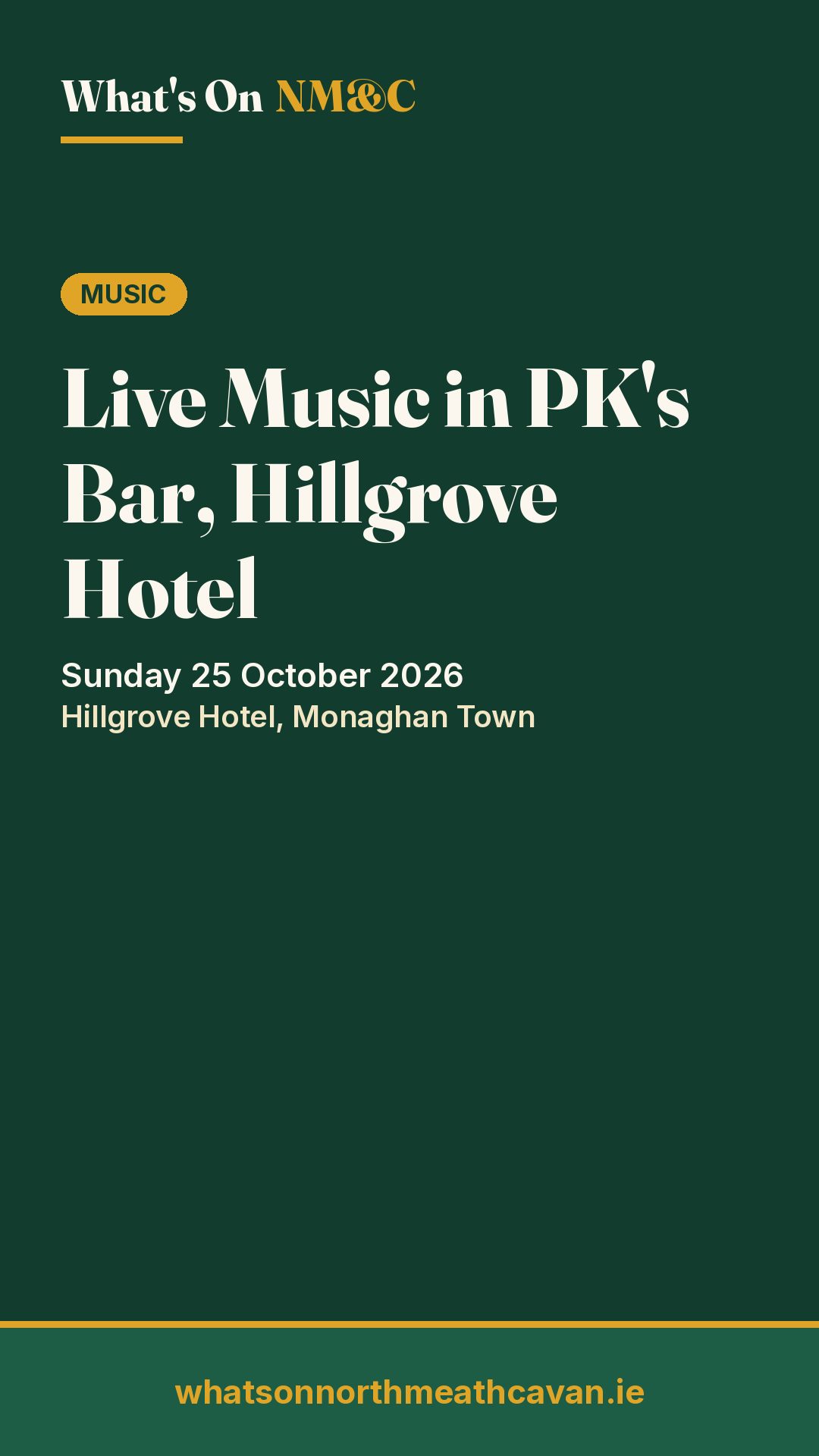 Story image for Live Music in PK's Bar, Hillgrove Hotel