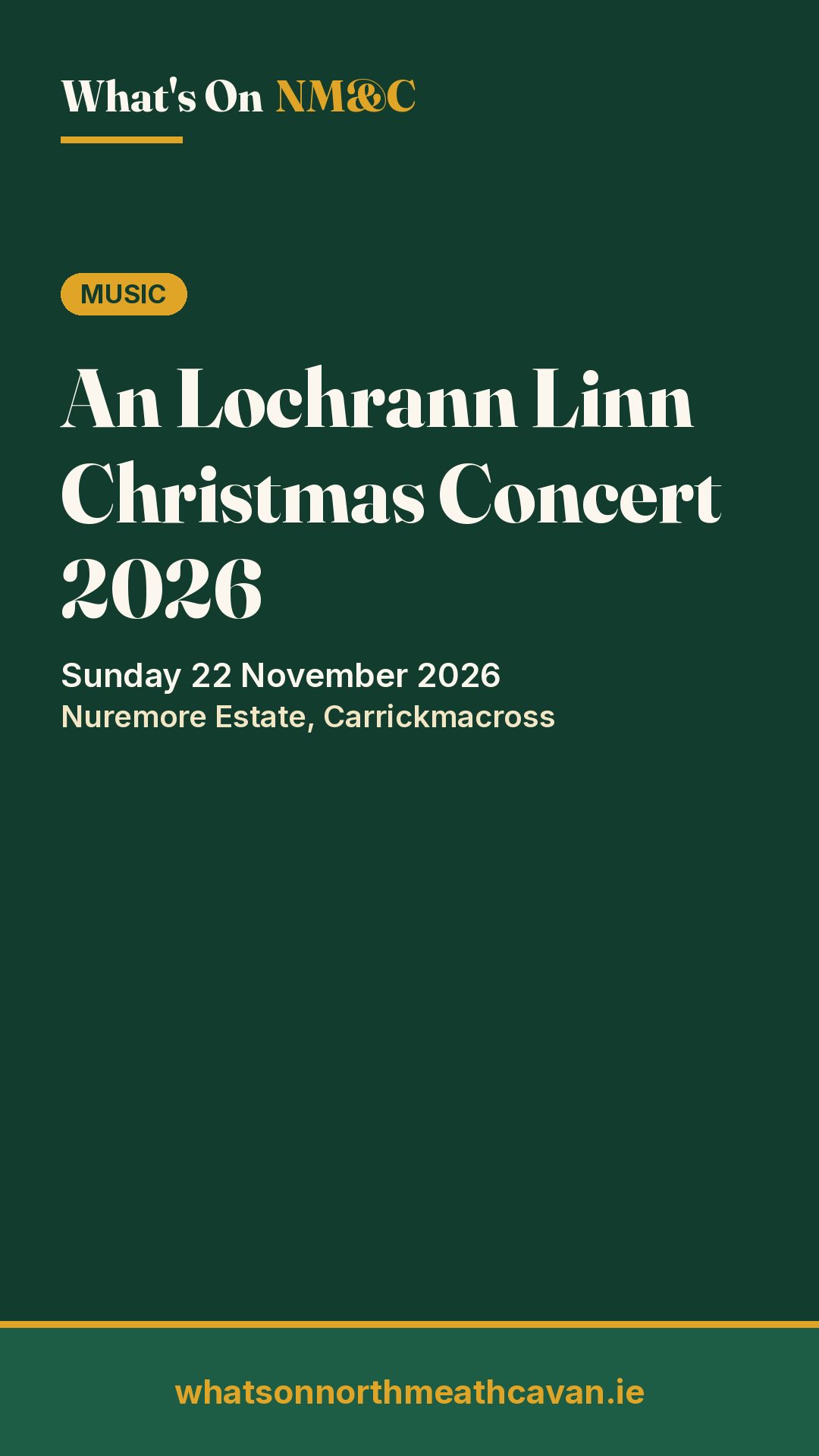 Story image for An Lochrann Linn Christmas Concert 2026