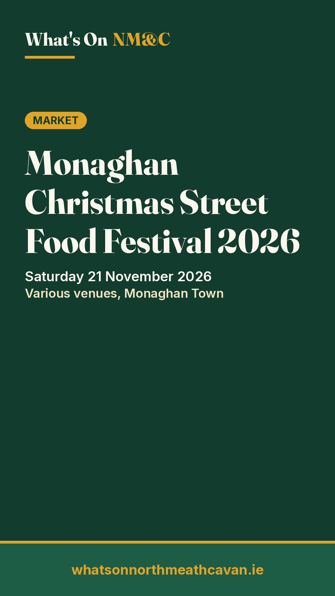 Story image for Monaghan Christmas Street Food Festival 2026