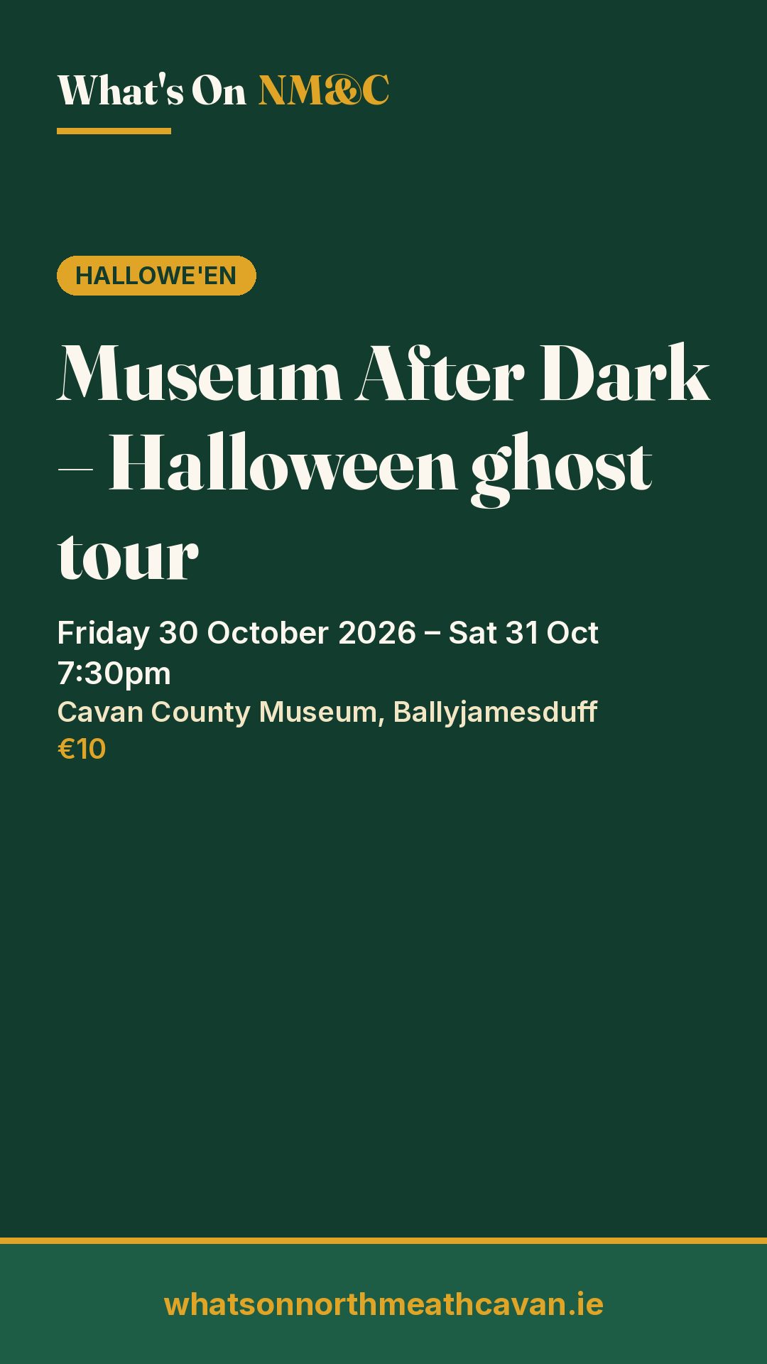 Story image for Museum After Dark – Halloween ghost tour