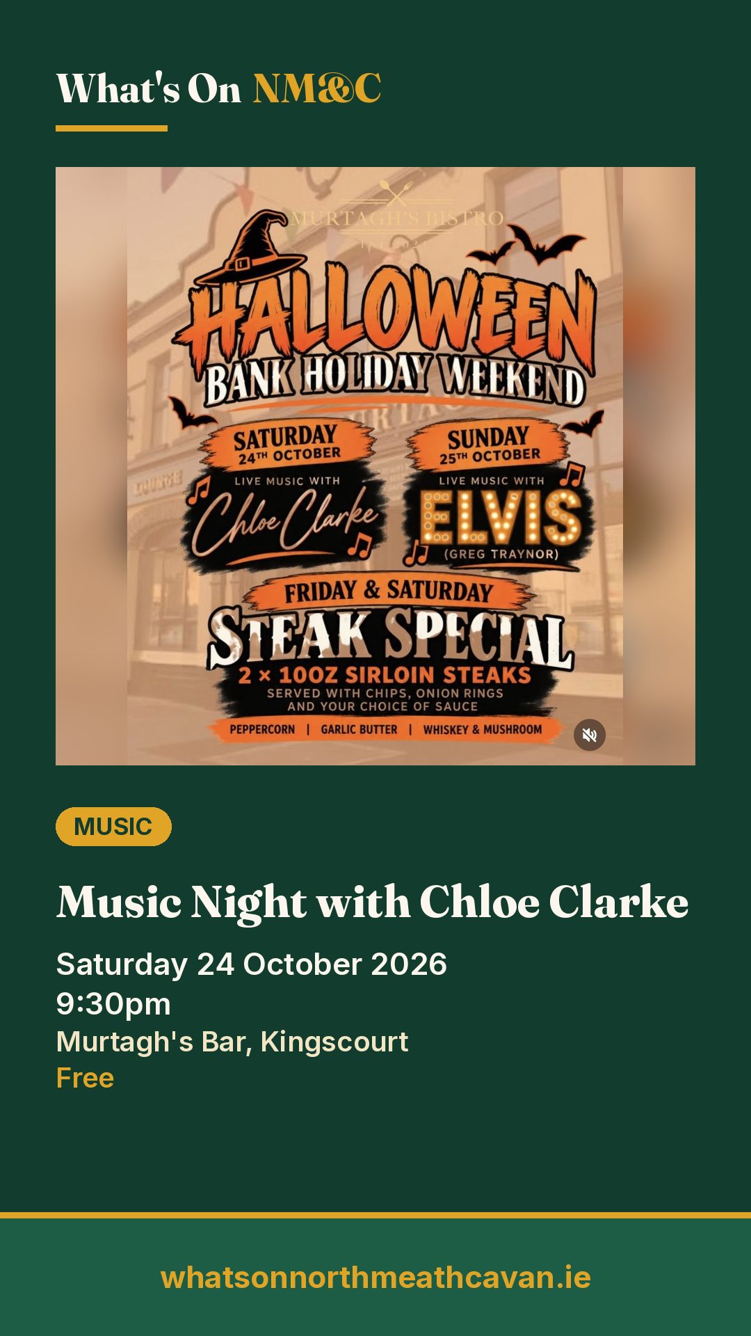 Story image for Music Night with Chloe Clarke