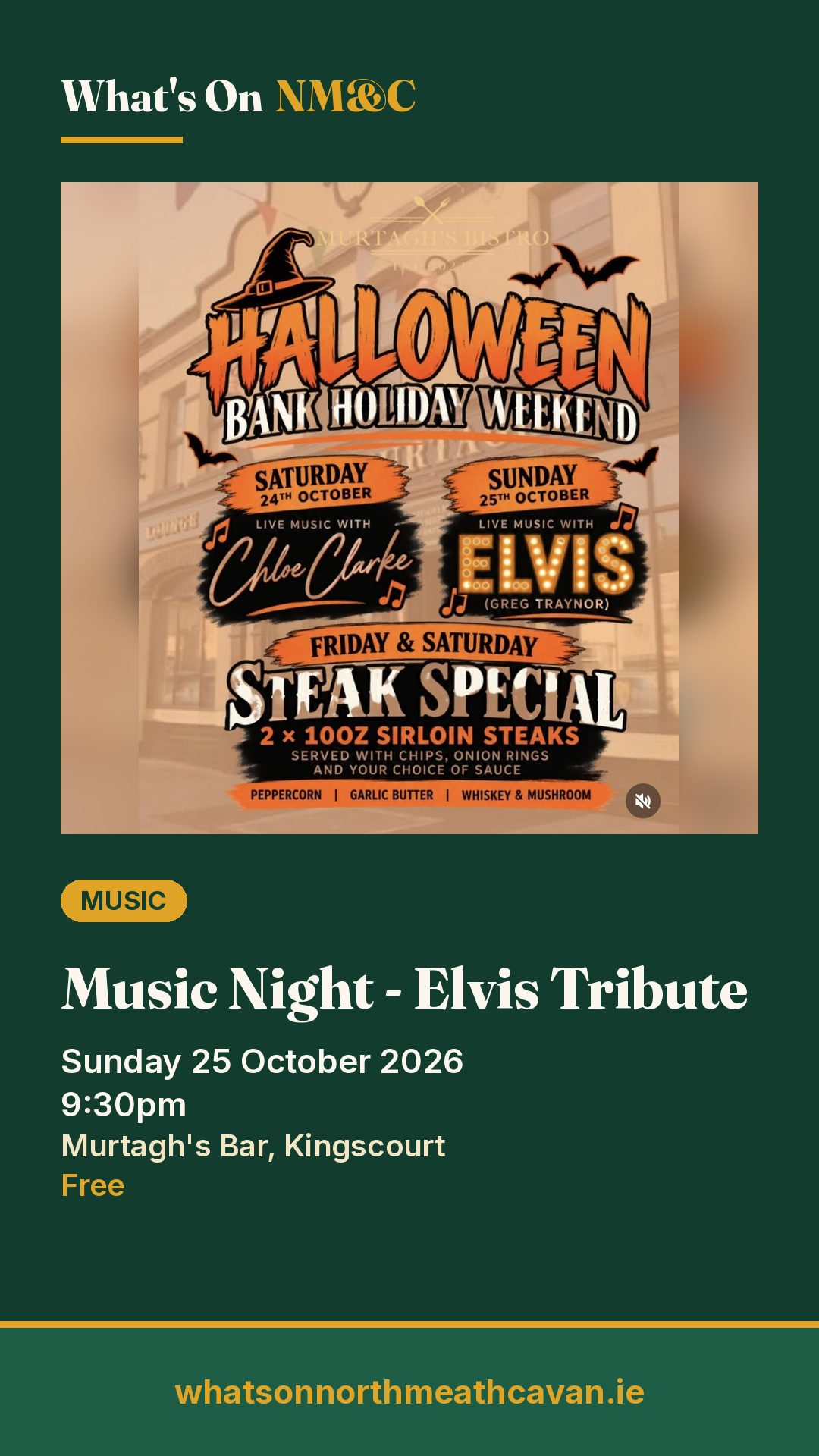Story image for Music Night - Elvis Tribute