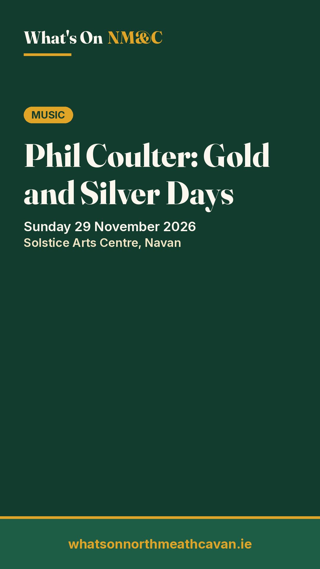 Story image for Phil Coulter: Gold and Silver Days
