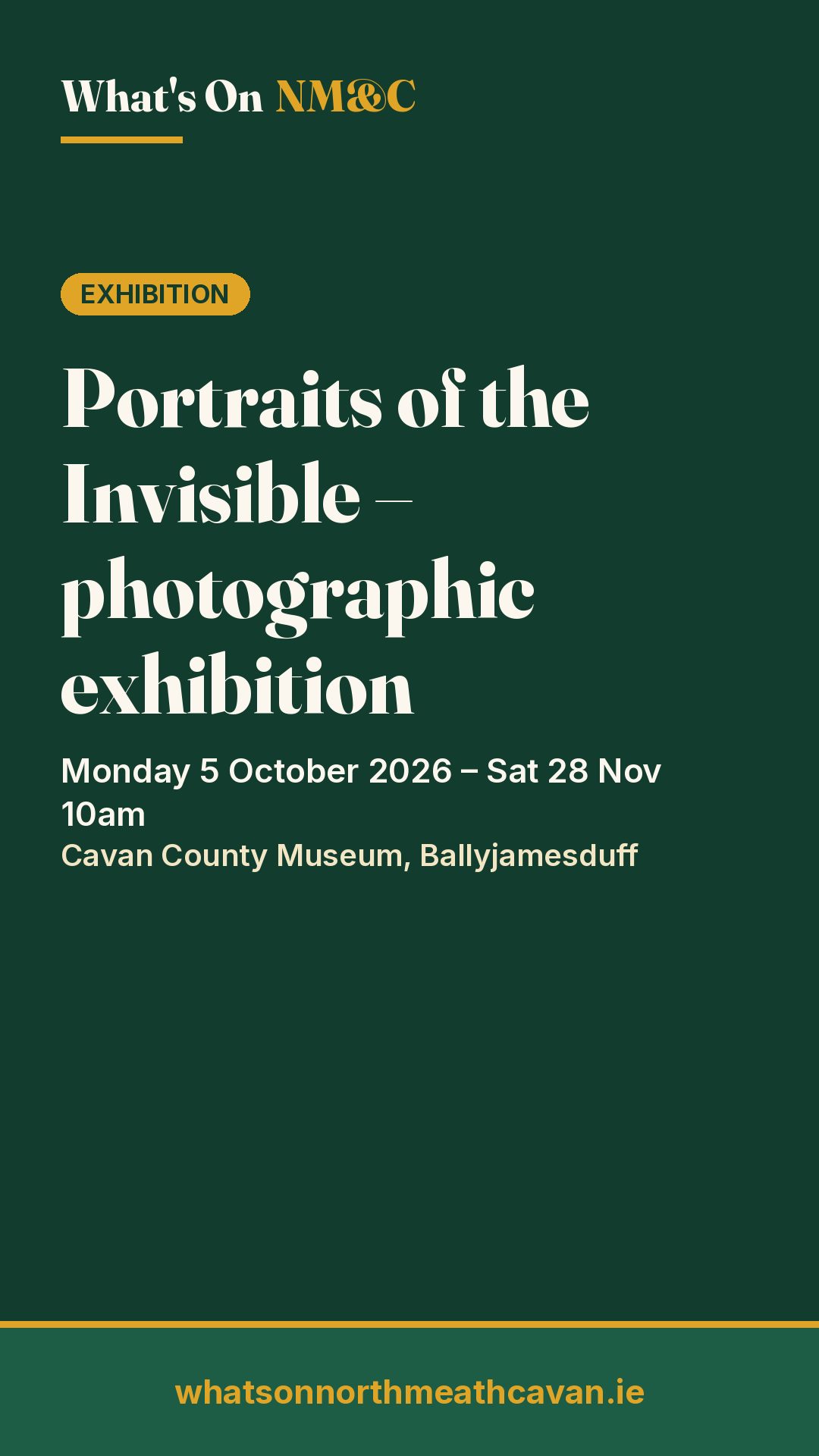 Story image for Portraits of the Invisible – photographic exhibition