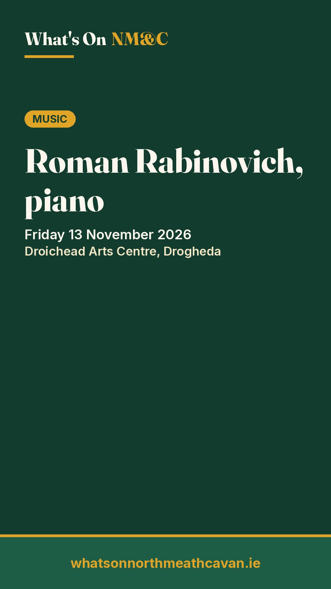 Story image for Roman Rabinovich, piano