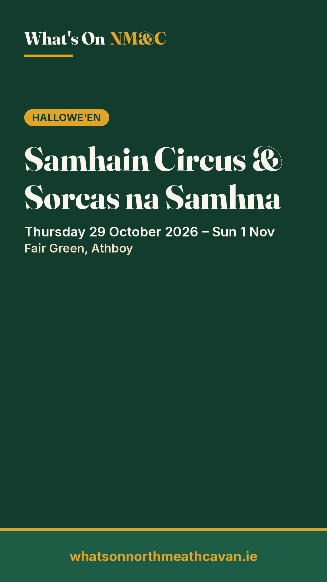 Story image for Samhain Circus & Sorcas na Samhna