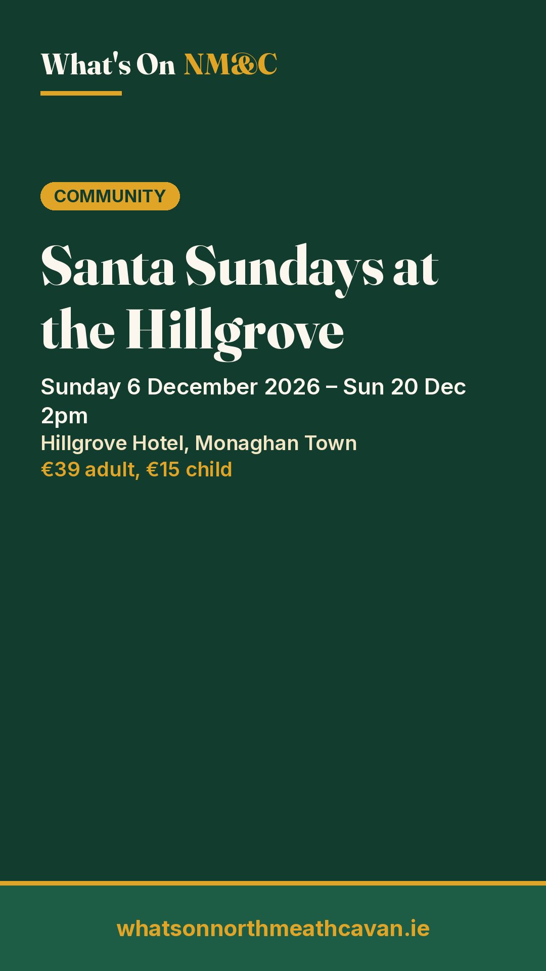 Story image for Santa Sundays at the Hillgrove