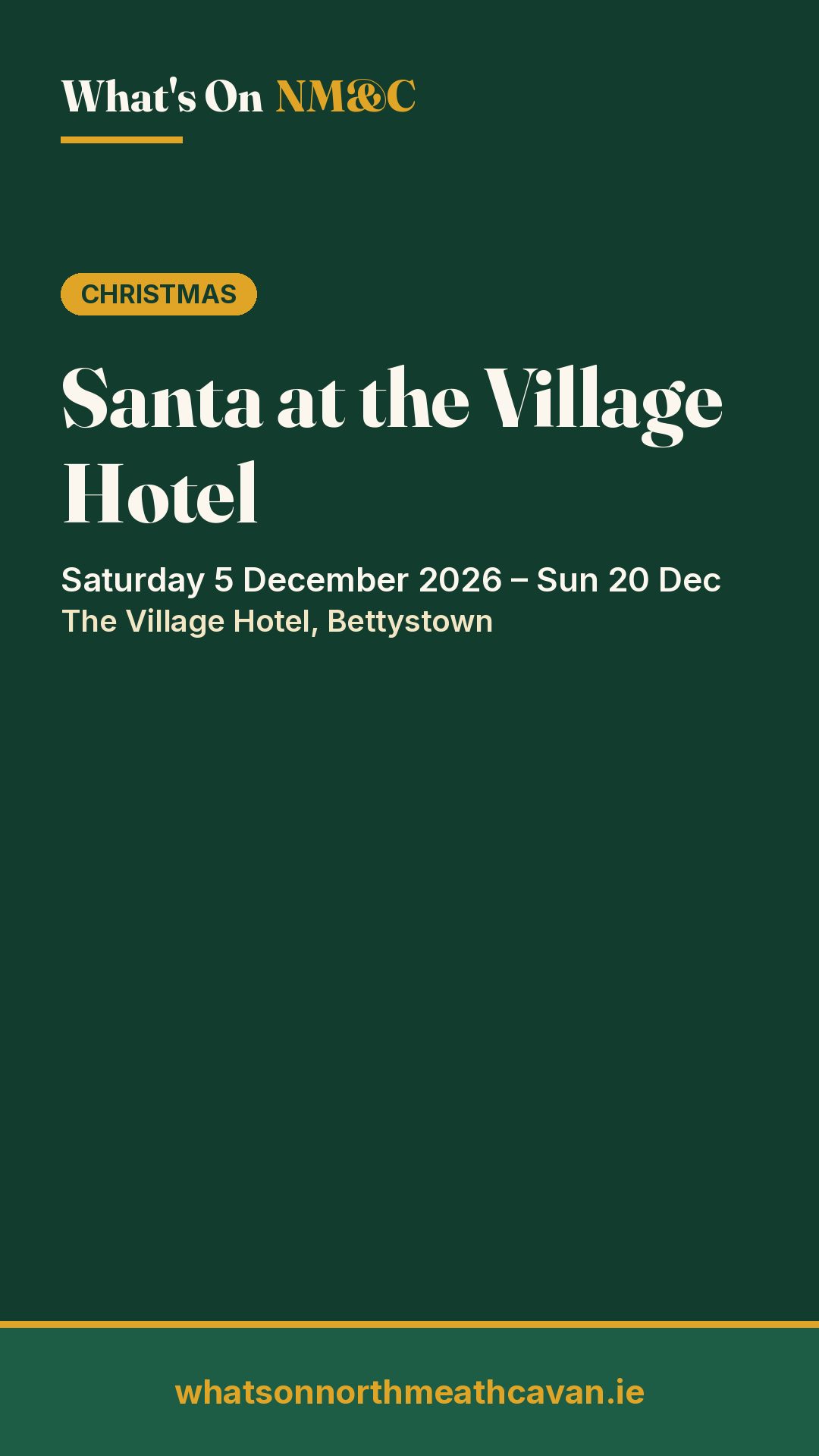 Story image for Santa at the Village Hotel