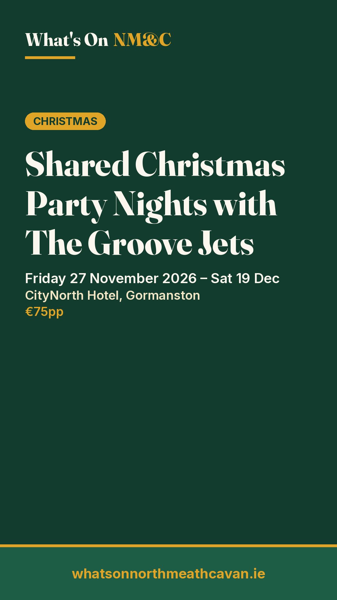 Story image for Shared Christmas Party Nights with The Groove Jets
