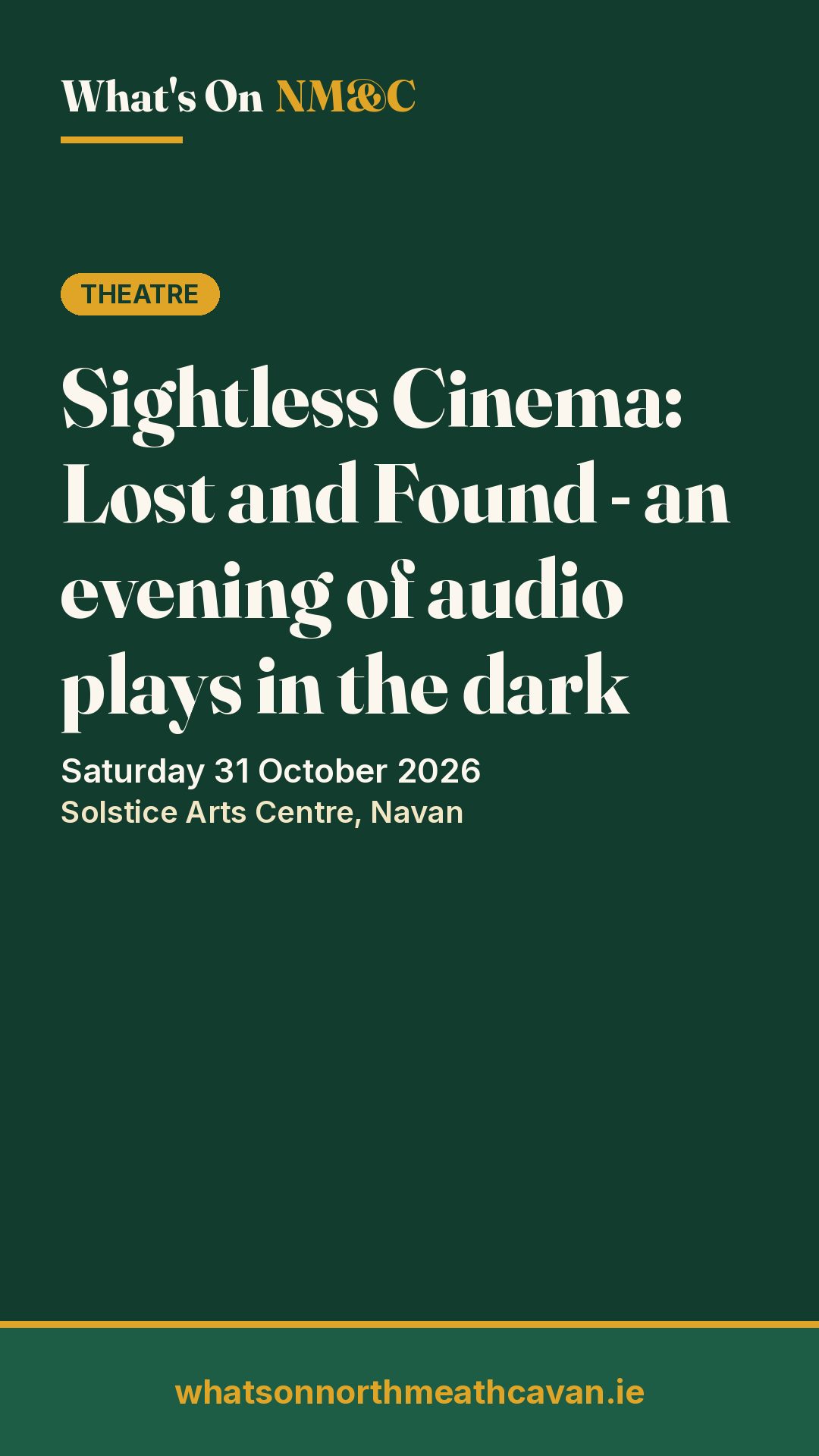 Story image for Sightless Cinema: Lost and Found -an evening of audio plays in the dark