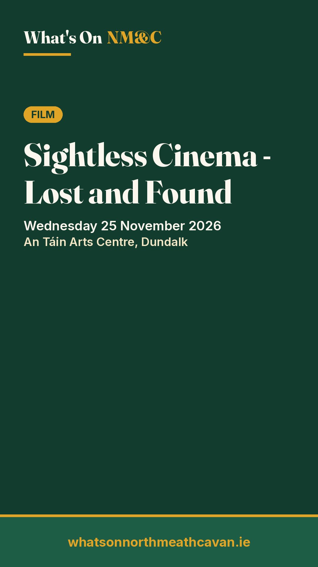 Story image for Sightless Cinema - Lost and Found
