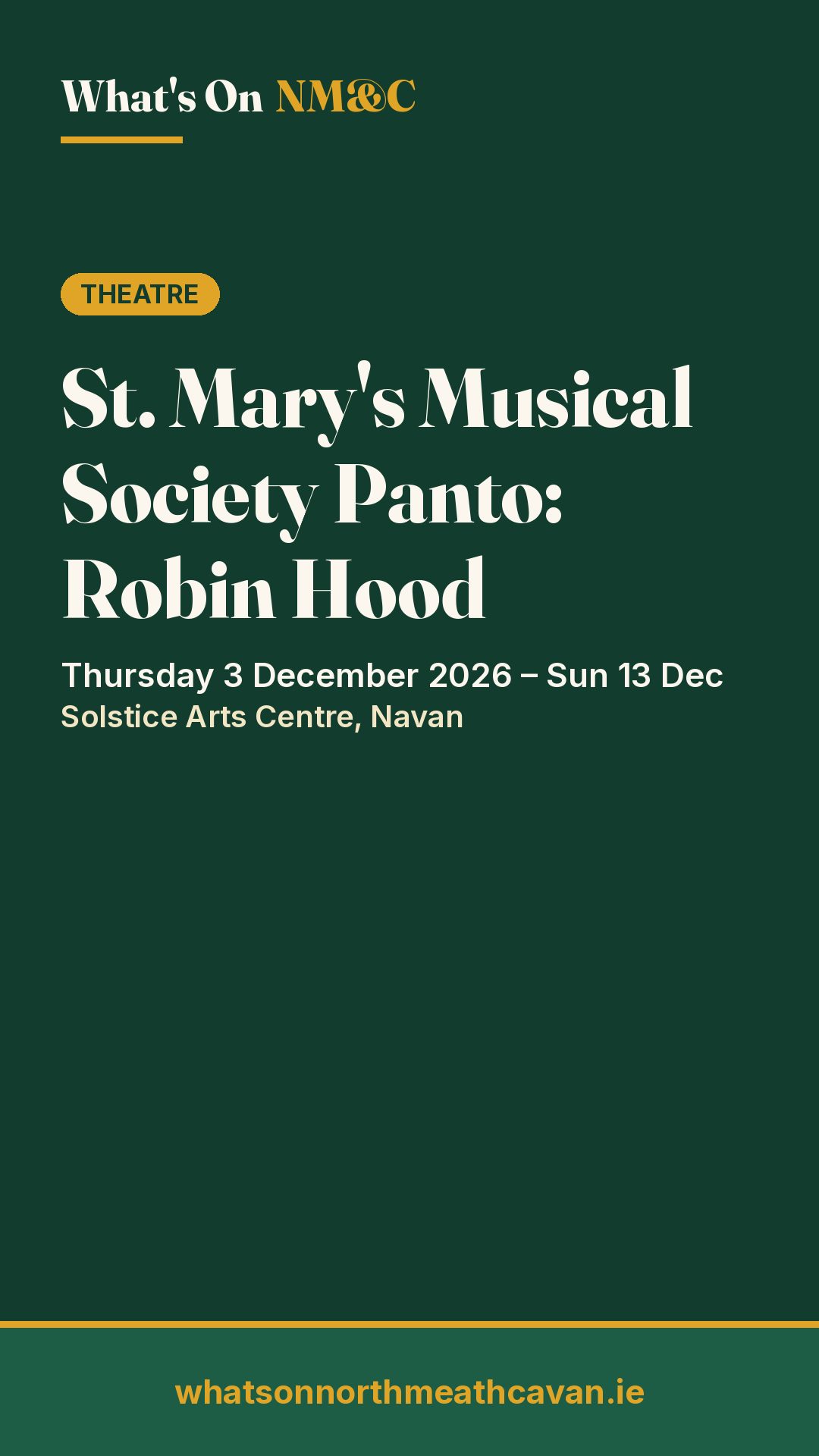 Story image for St. Mary's Musical Society Panto: Robin Hood