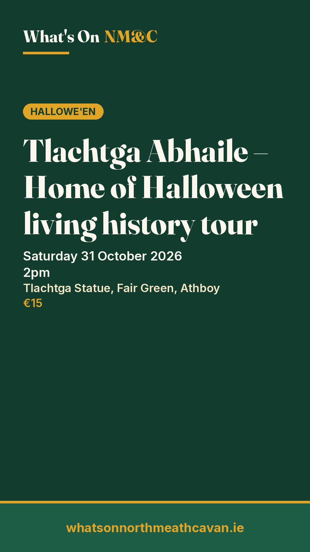 Story image for Tlachtga Abhaile – Home of Halloween living history tour