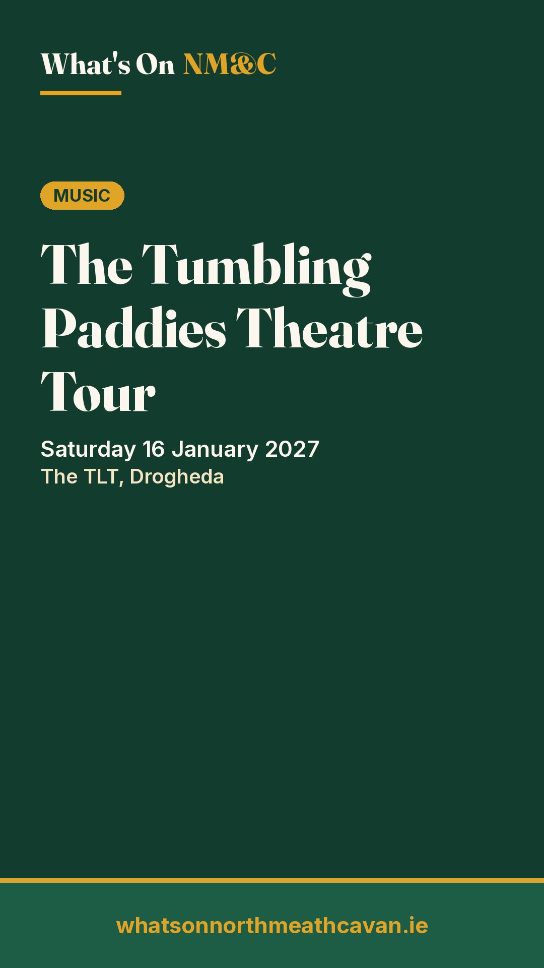 Story image for The Tumbling Paddies Theatre Tour