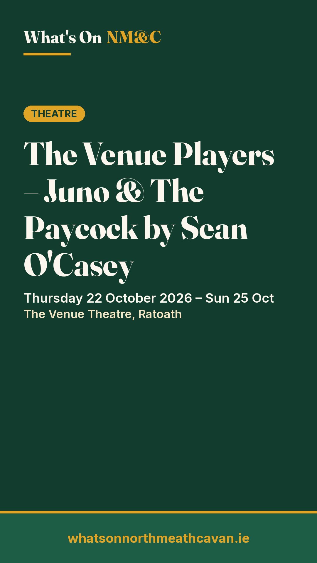 Story image for The Venue Players – Juno & The Paycock by Sean O'Casey