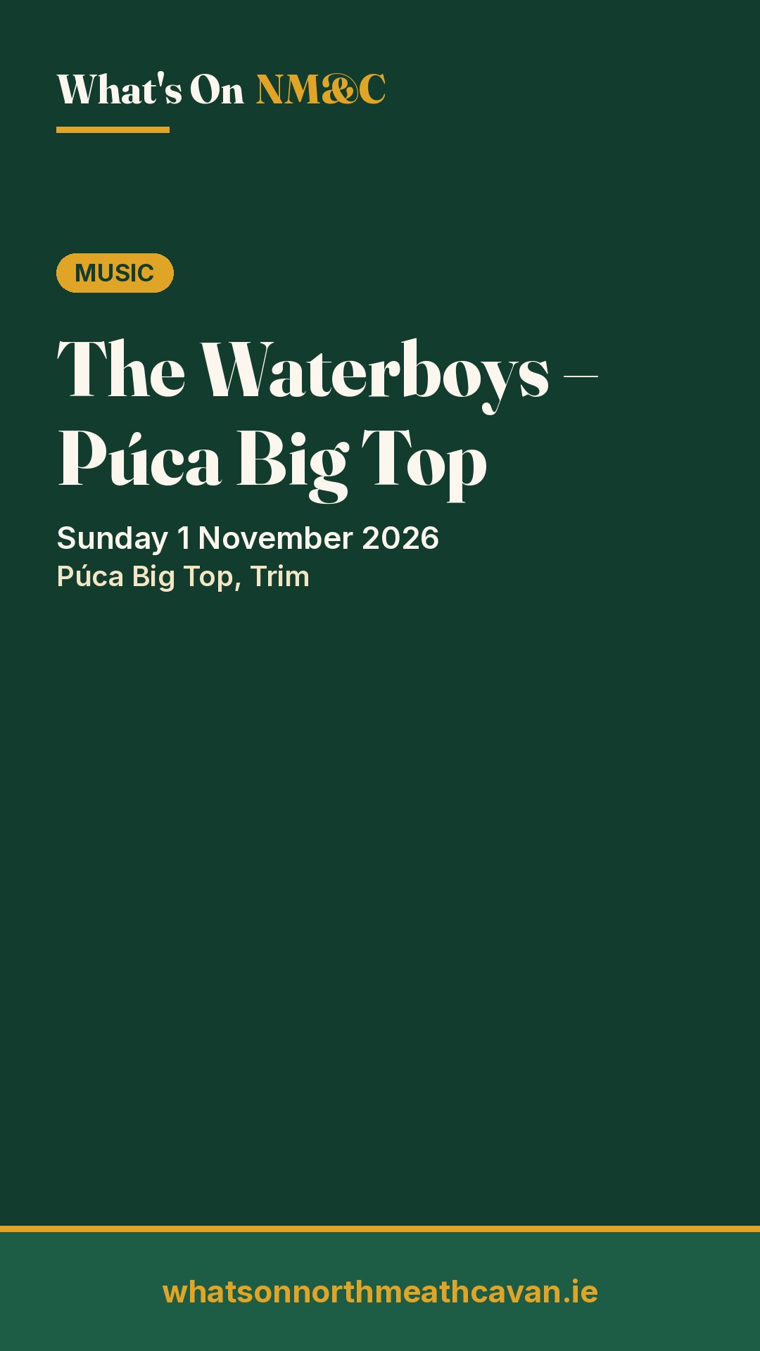 Story image for The Waterboys – Púca Big Top